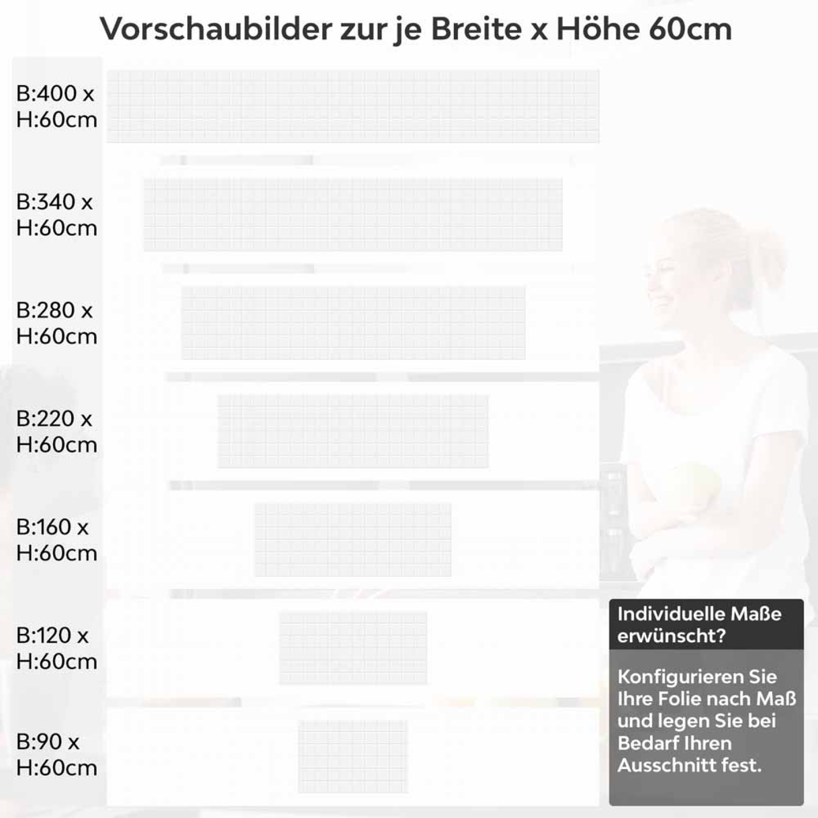 Küchenrückwand Folie Fliesenoptik - Perfekte Alternative zu echten Fliesen Höhe 60cm