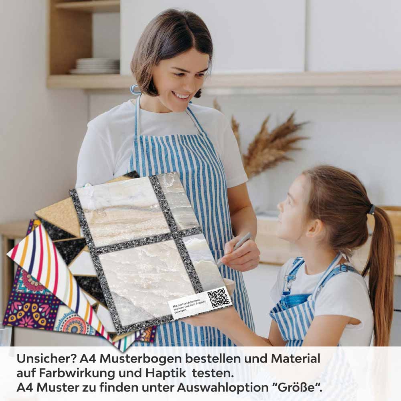 Küchenrückwand Folie Steinfliesen Optik A4 Muster