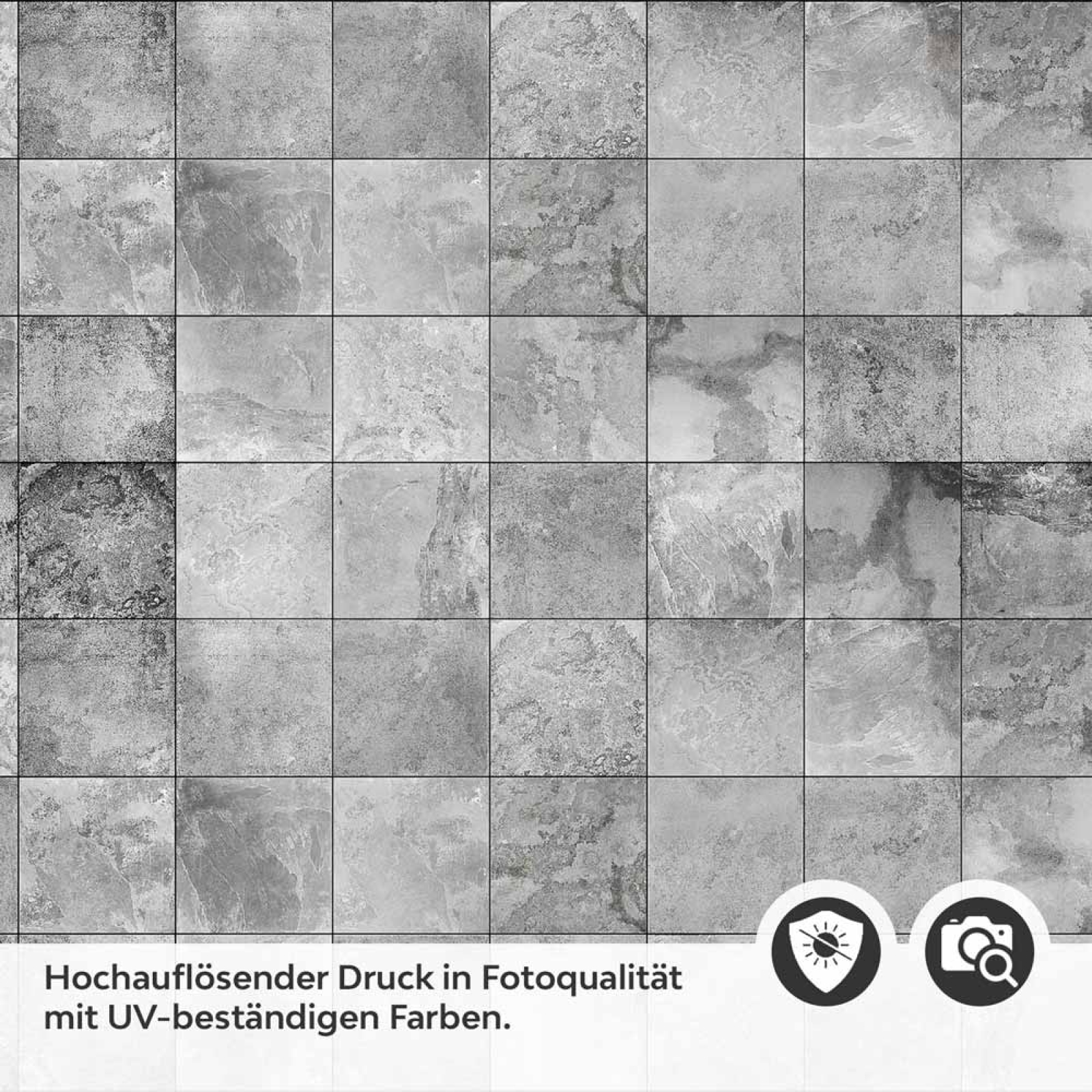 Küchenrückwand Folie Betonfliesen - Fliesenoptik für ein trendiges Ambiente Detailbild 2
