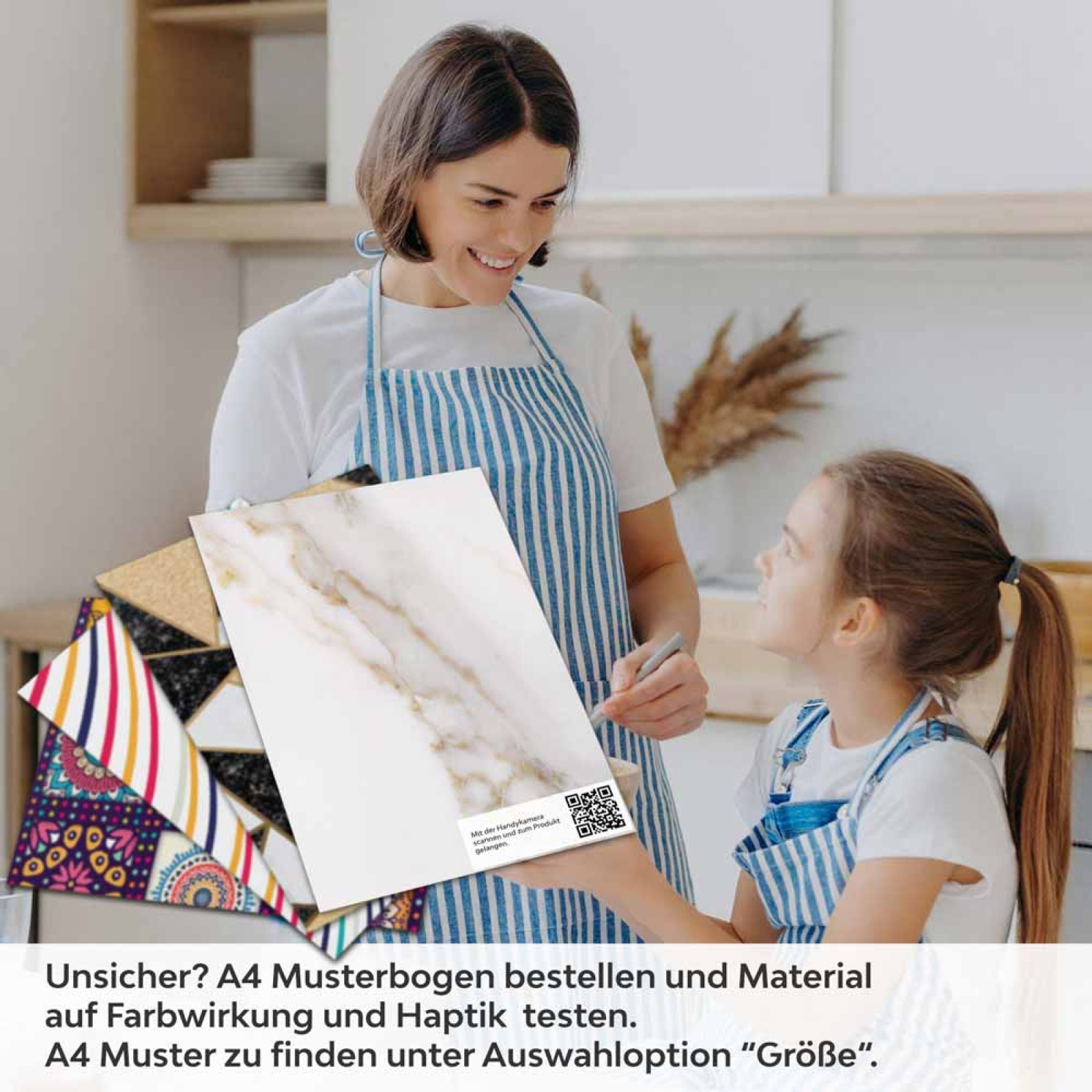 Küchenrückwand Folie Marmoroptik mit Goldakzenten A4 Muster