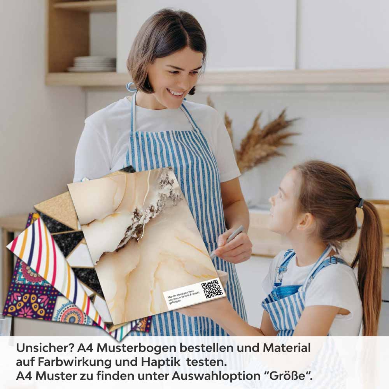 Küchenrückwand Folie Exklusiver Marmorlook - Luxuriöse Küchengestaltung A4 Muster