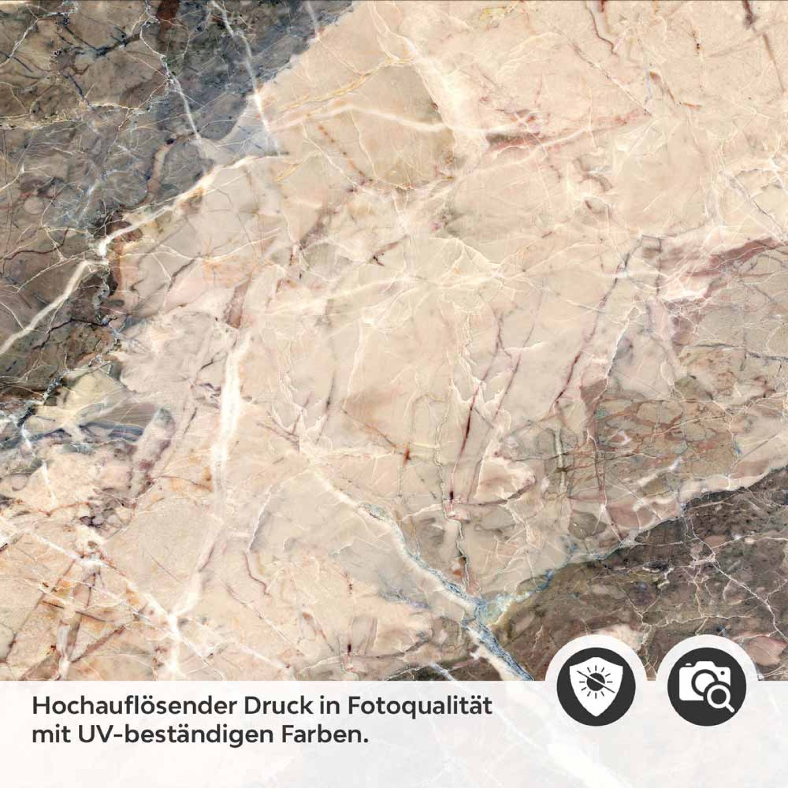 Küchenrückwand Folie Marmorstruktur in erdigen Tönen Detailbild 2