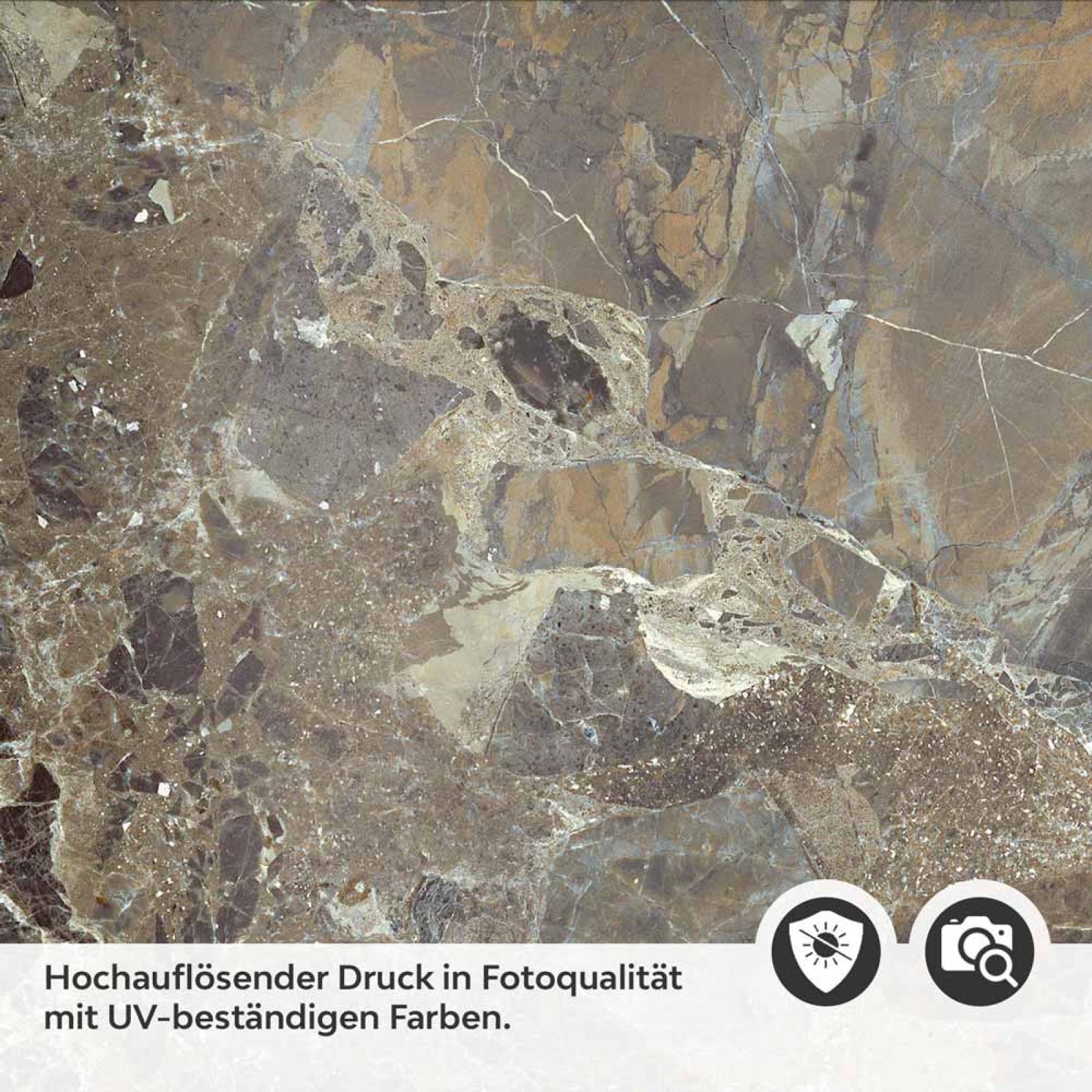 Küchenrückwand Folie Marmorstruktur Dunkelbraun mit feiner Maserung Detailbild 2