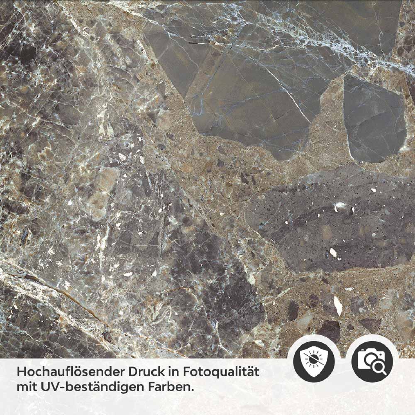 Küchenrückwand Folie brauner Naturstein-Marmor Detailbild 2