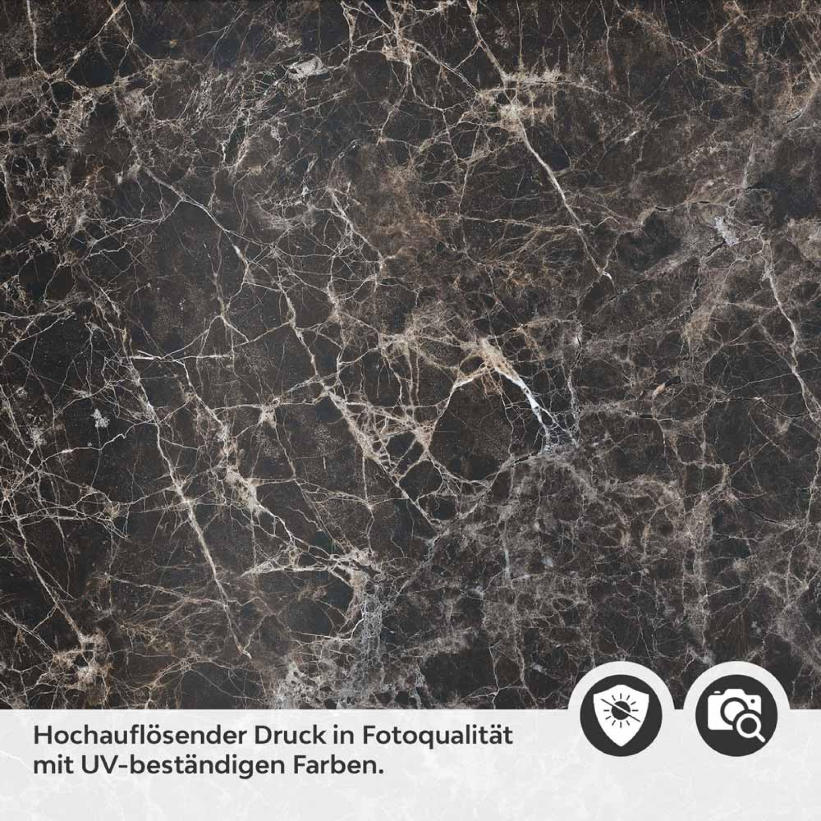 Küchenrückwand Folie Schwarz-Braun Marmordesign Detailbild 2