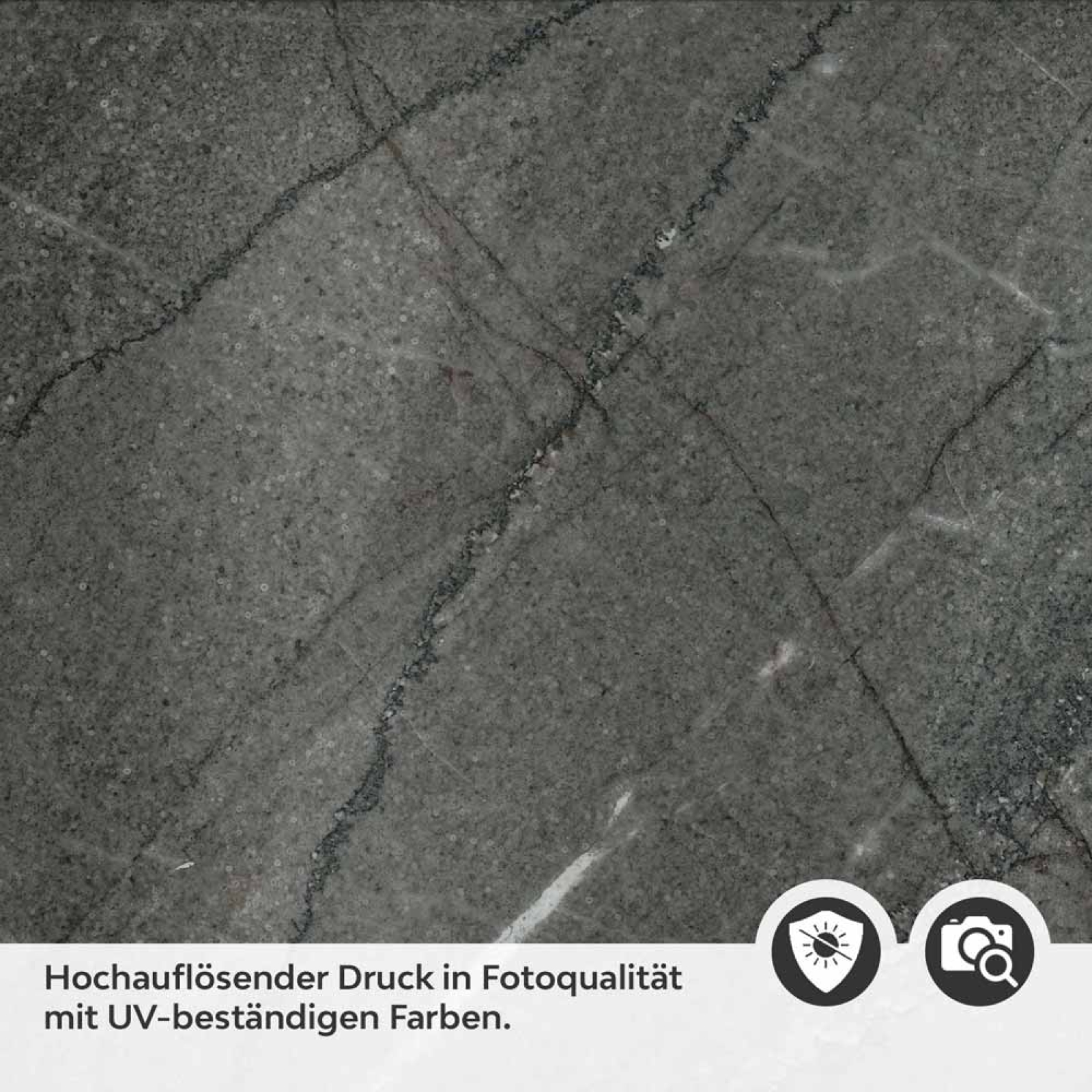 Küchenrückwand Folie edler Marmorlook in Dunkelgrau Detailbild 2