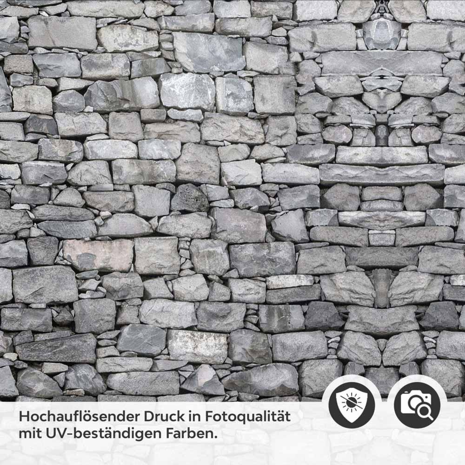Küchenrückwand Folie traditionelle Steinmauer Detailbild 2