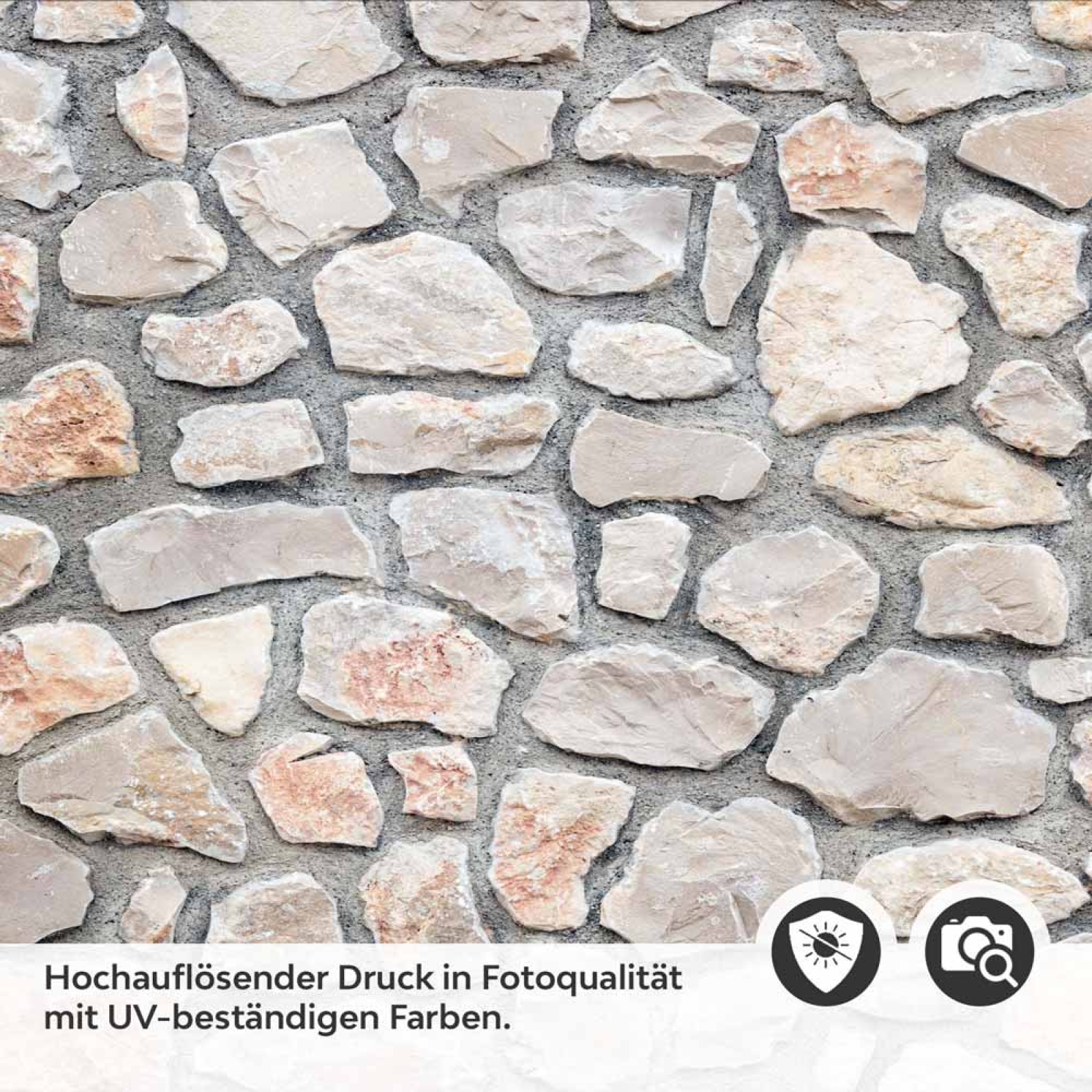 Küchenrückwand Folie rustikale Steinmauer Detailbild 2