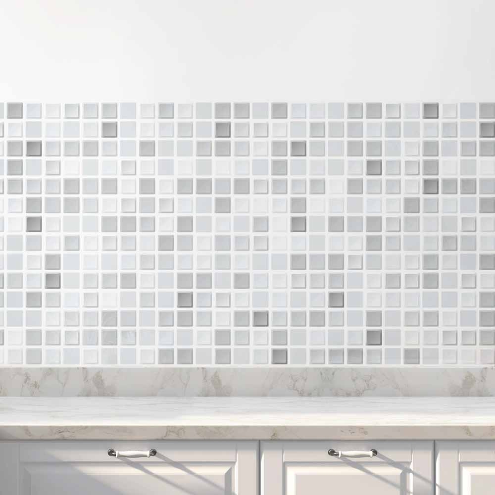 Küchenrückwand Folie Minimalistische Mosaikfliesen Hauptbild 1