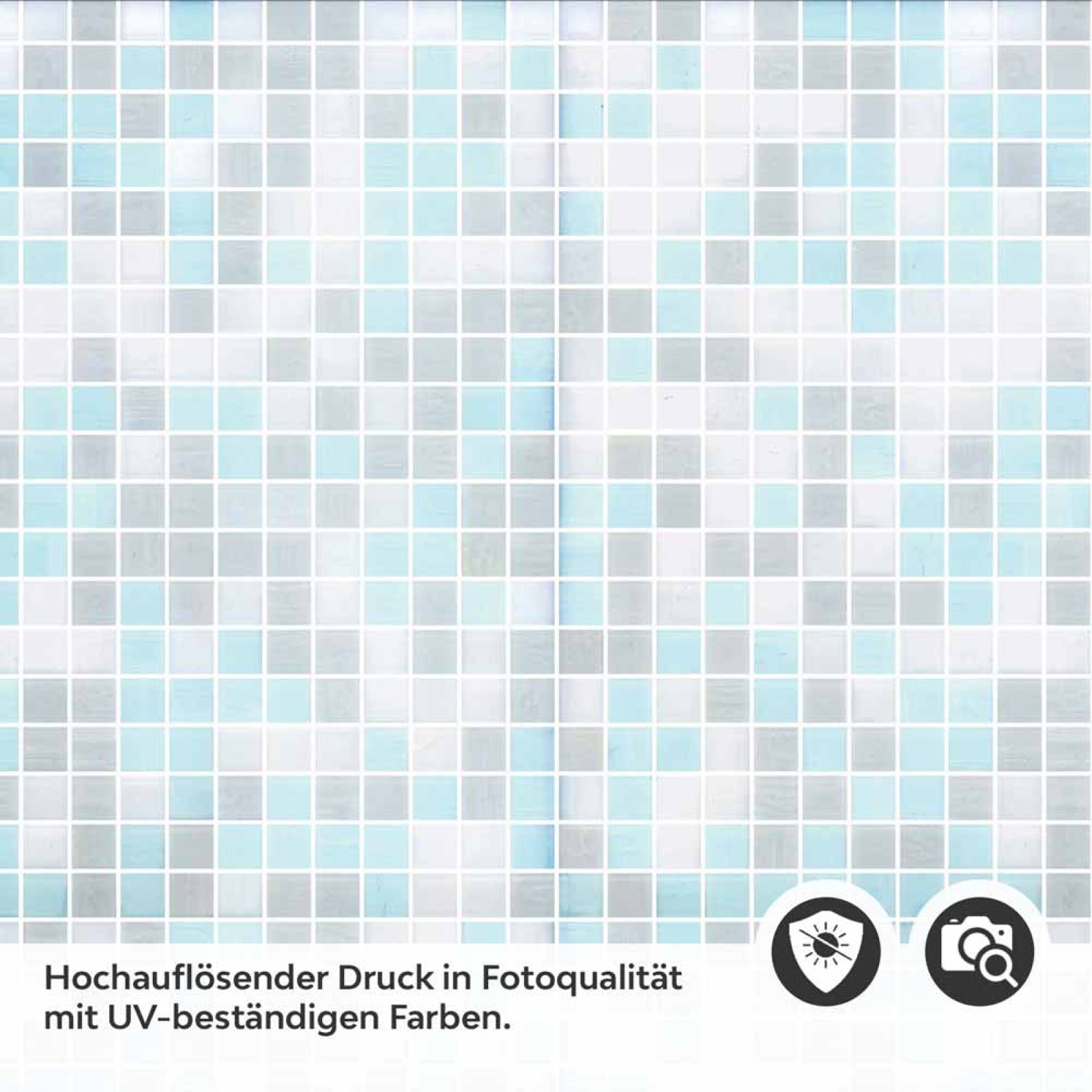 Küchenrückwand Folie Blautöne Mosaik - Maritimer Look Detailbild 2