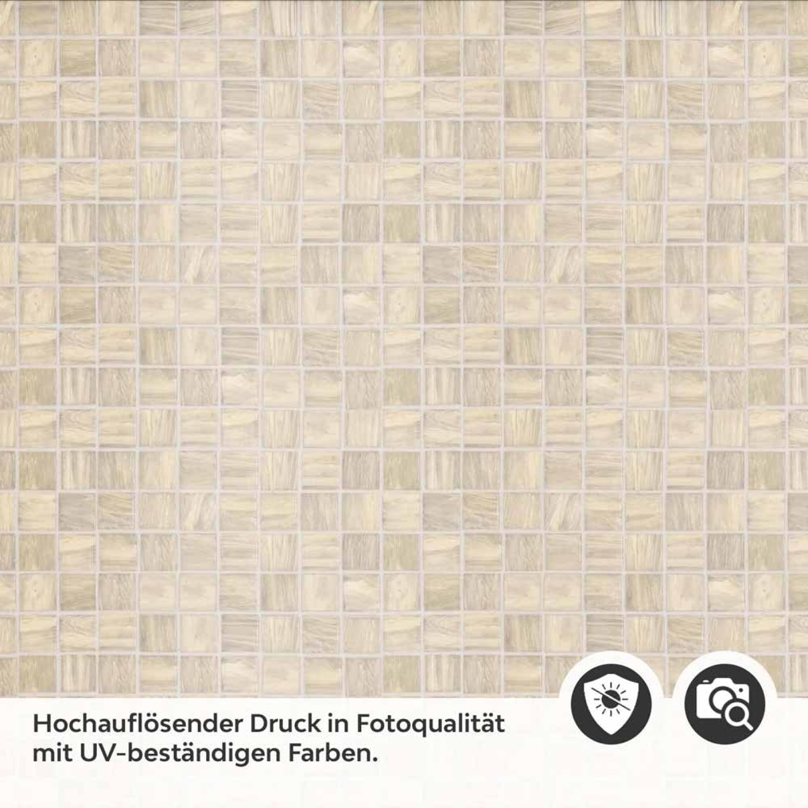 Küchenrückwand Folie Beige Mosaikoptik Detailbild 2