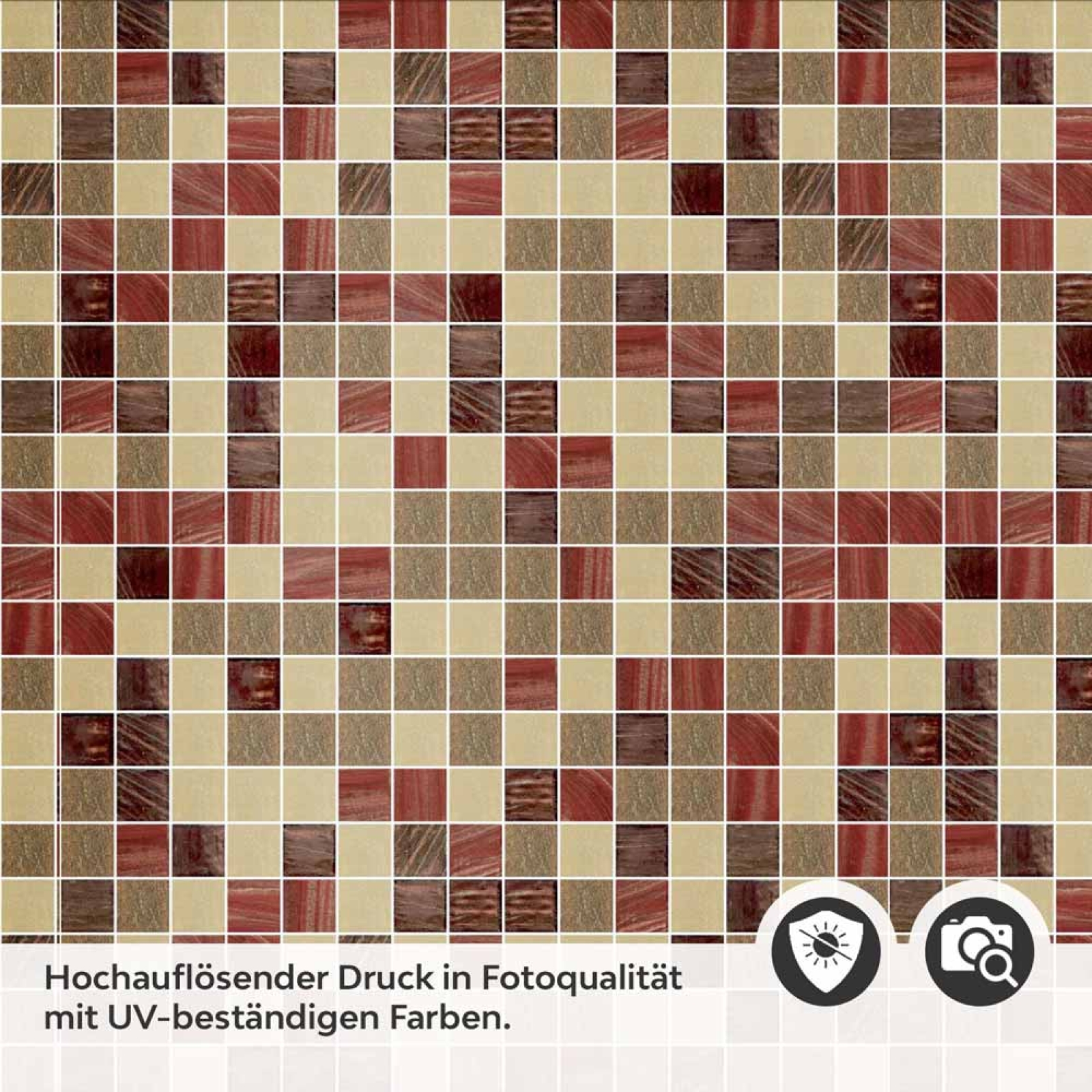 Küchenrückwand Folie Lebendiges Mosaikdesign Detailbild 2