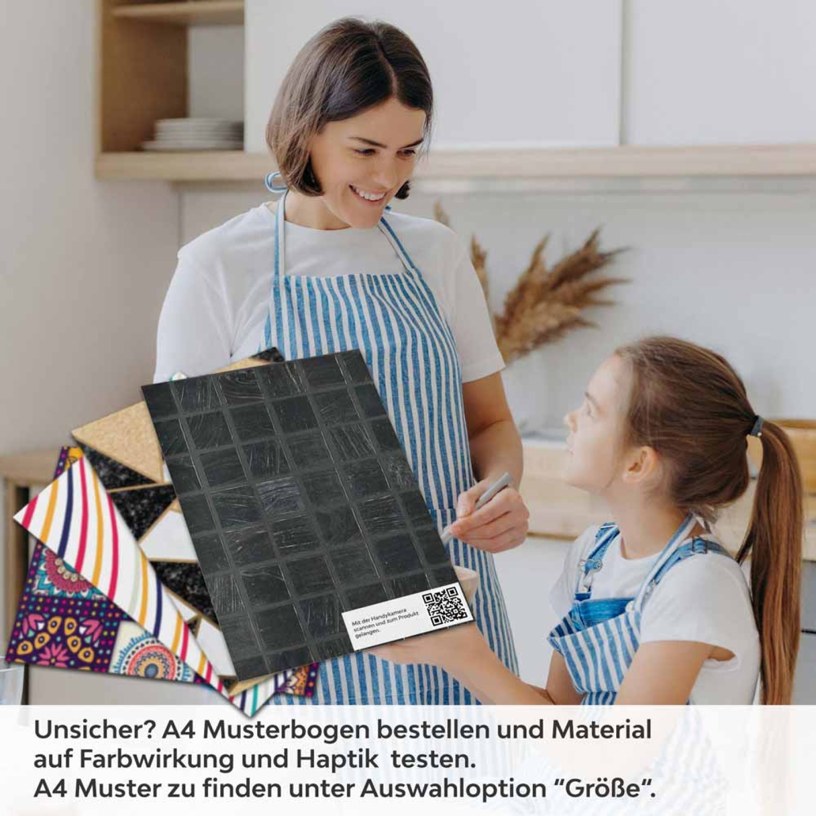 Küchenrückwand Folie Dunkles Fliesenmosaik A4 Muster