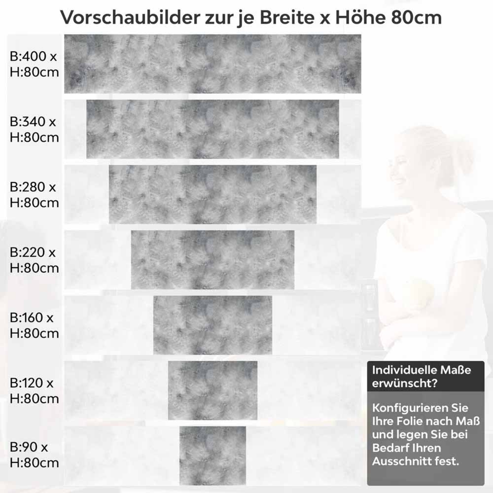 Küchenrückwand Folie raue Putzoptik - Urbane Wandgestaltung Höhe 80cm