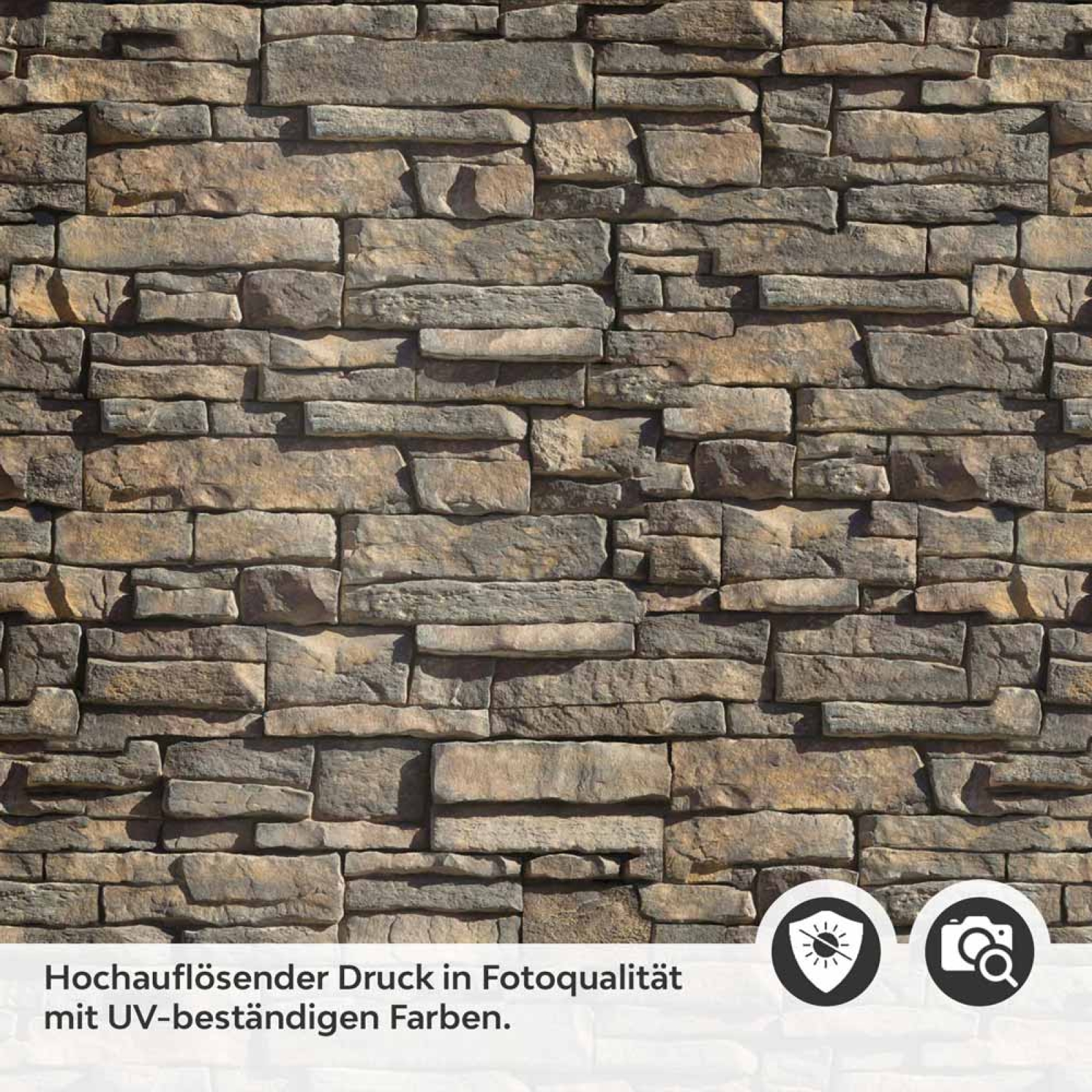 Küchenrückwand Folie Steinstruktur Dunkelbraun Detailbild 2