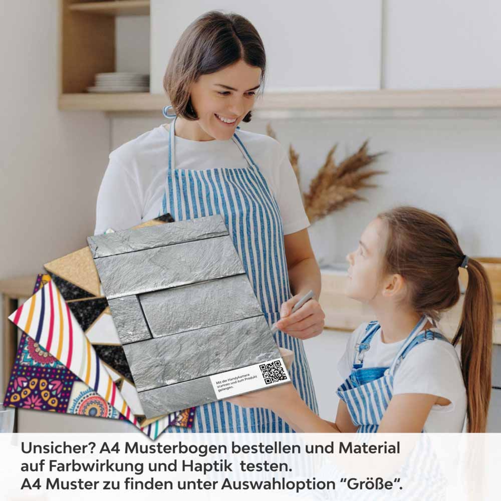Küchenrückwand Folie Schieferstein - Steinoptik in Anthrazitgrau A4 Muster