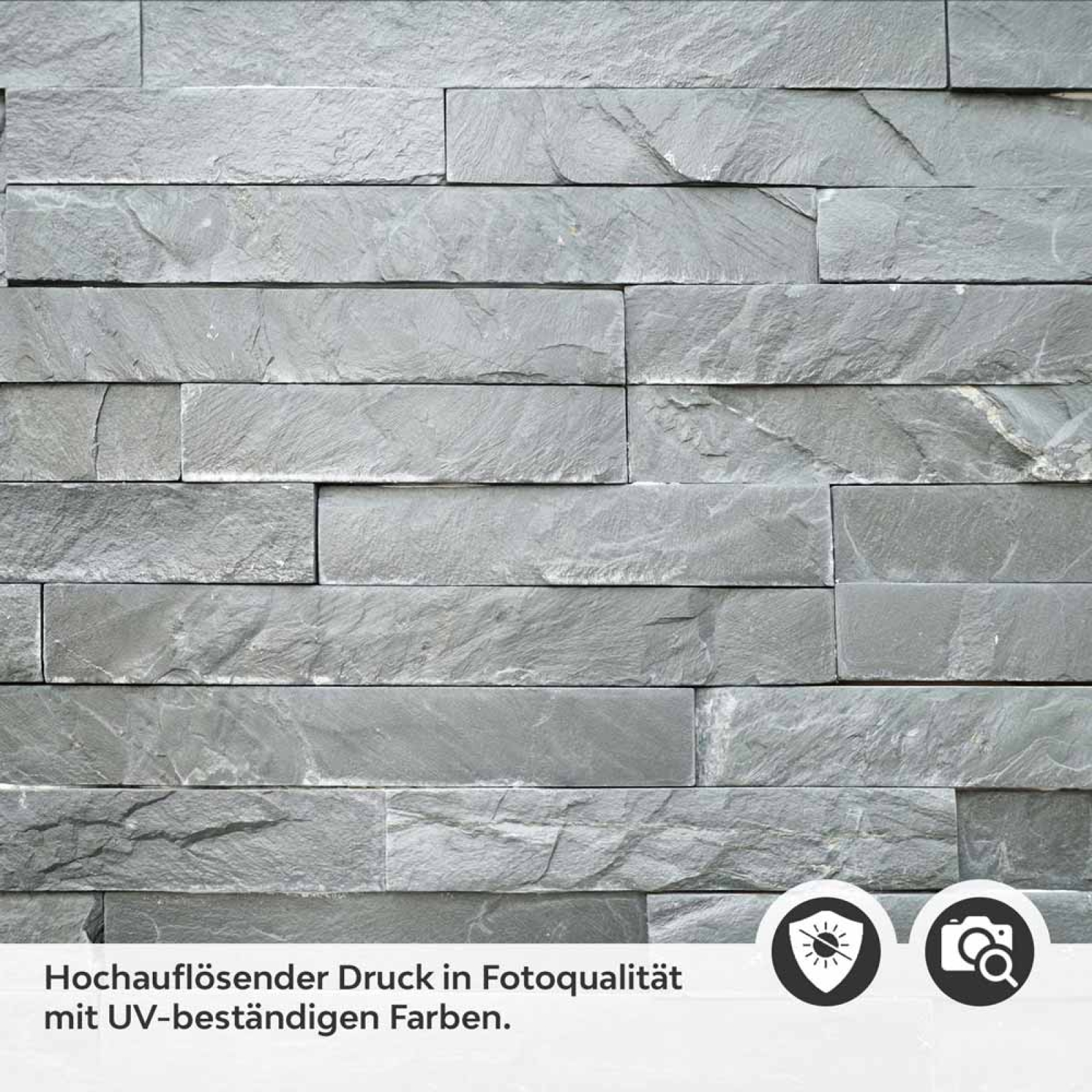 Küchenrückwand Folie Schieferstein - Steinoptik in Anthrazitgrau Detailbild 2