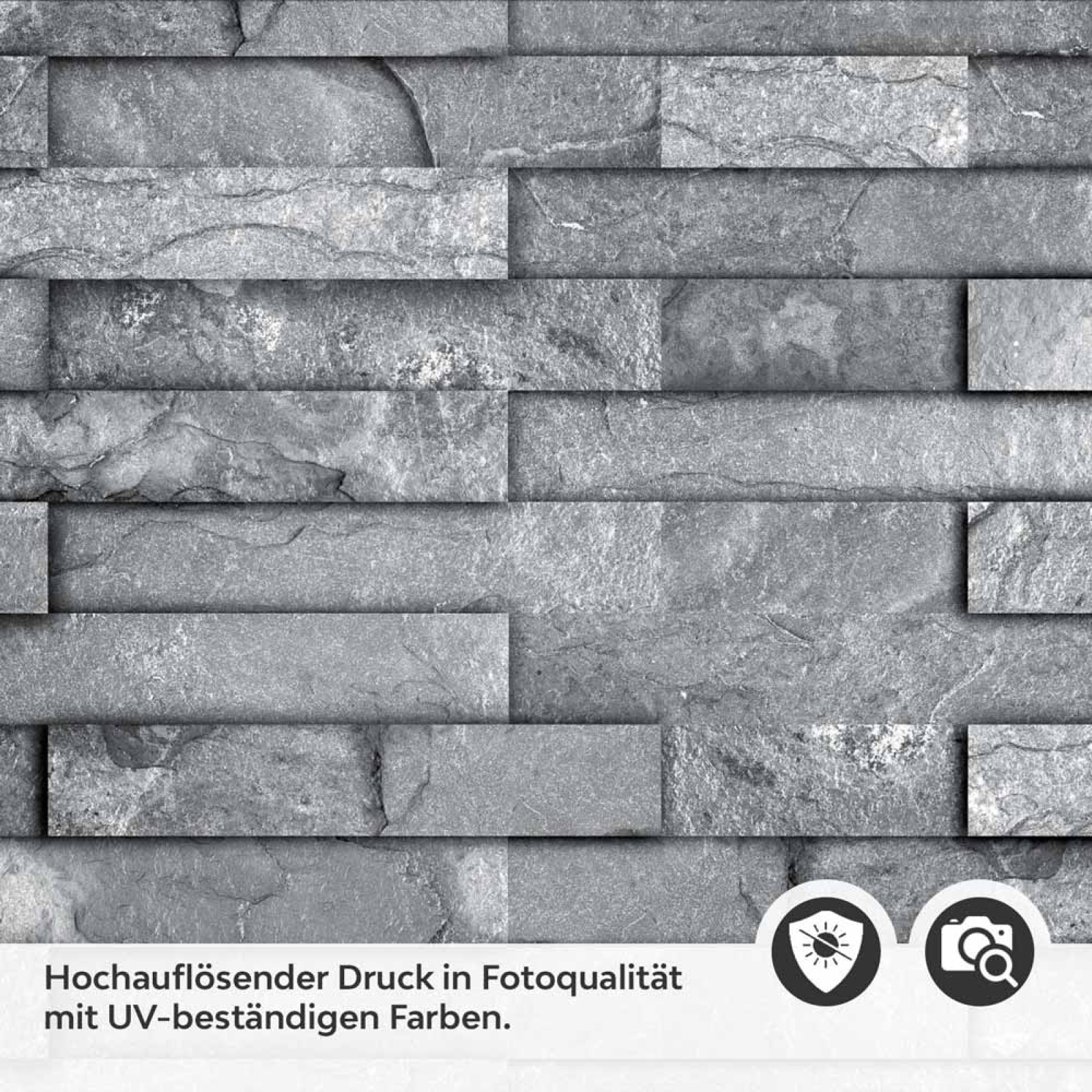 Küchenrückwand Folie Schiefer Steinwand - Grau für urbanes Flair Detailbild 2