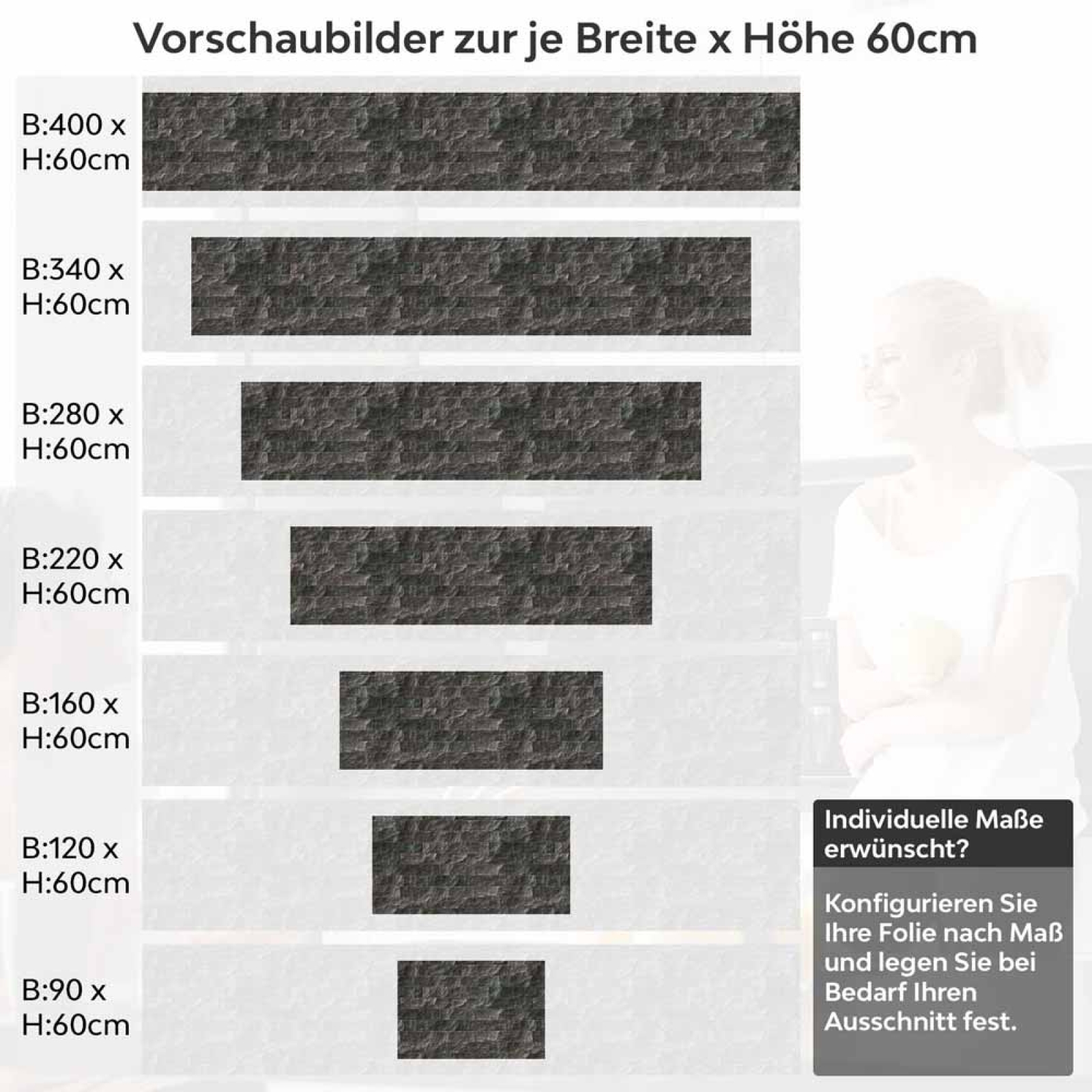 Küchenrückwand Folie Schieferstein-Optik für ein luxuriöses Ambiente Höhe 60cm