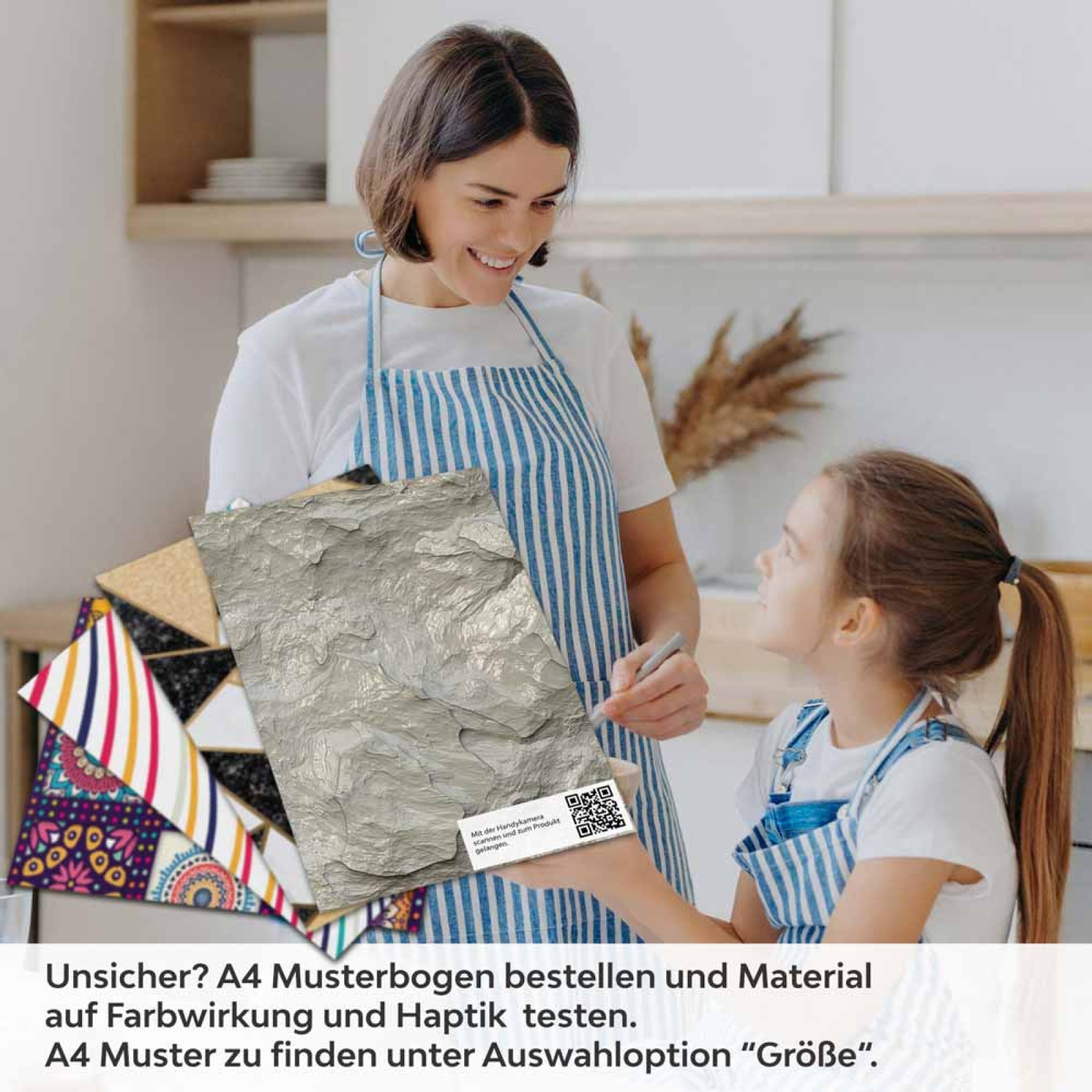 Küchenrückwand Folie Felsoptik - Stein-Look für Ihre Wohlfühlküche A4 Muster