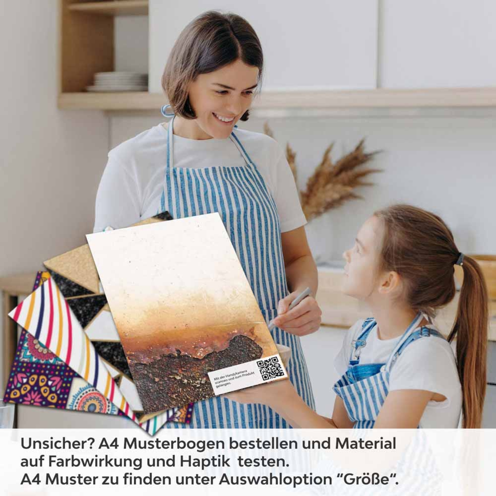 Küchenrückwand Folie Rostoptik - Industrielles Design für moderne Küchen A4 Muster