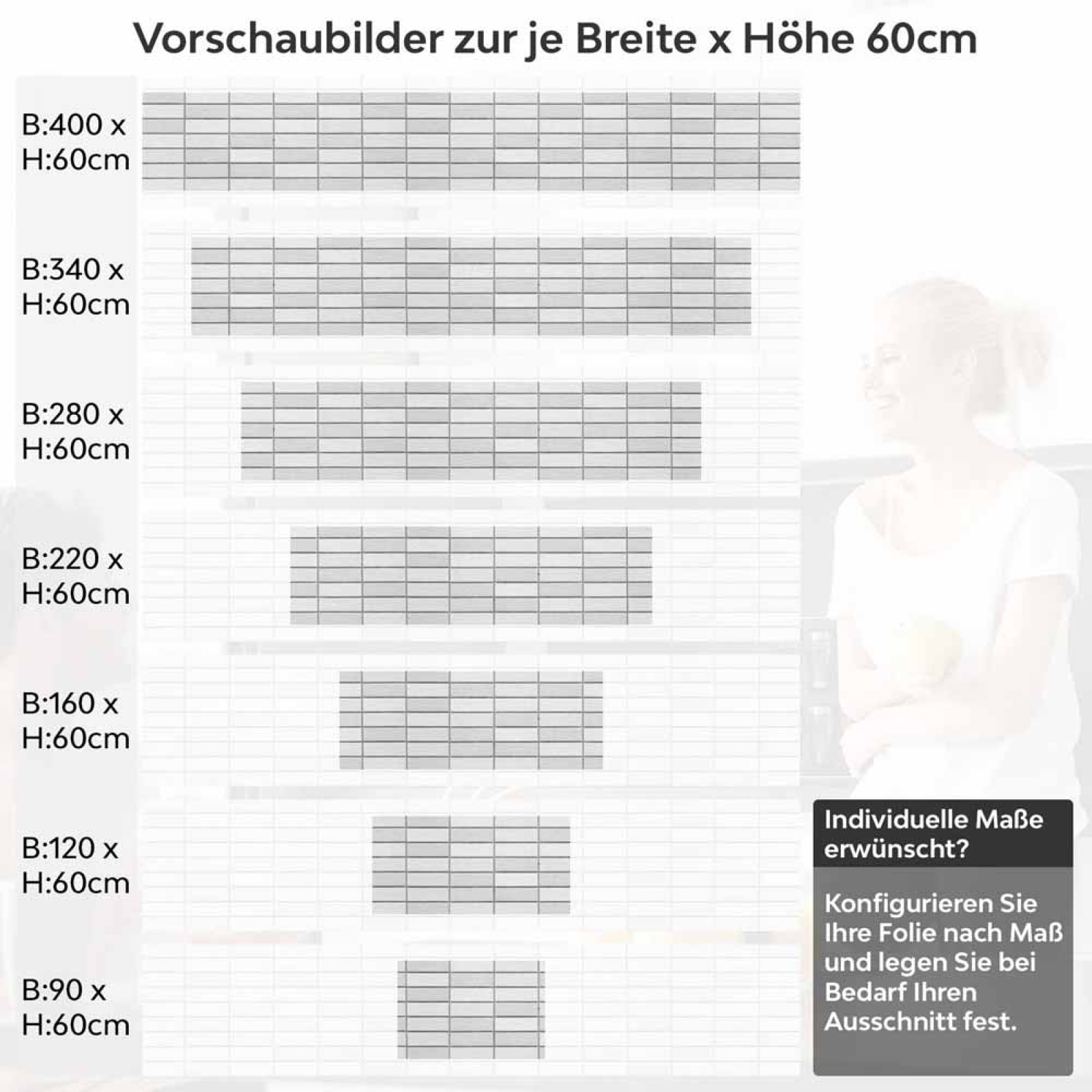 Küchenrückwand Folie Dezente Kachelmuster - Modernität für Ihre Wände Höhe 60cm