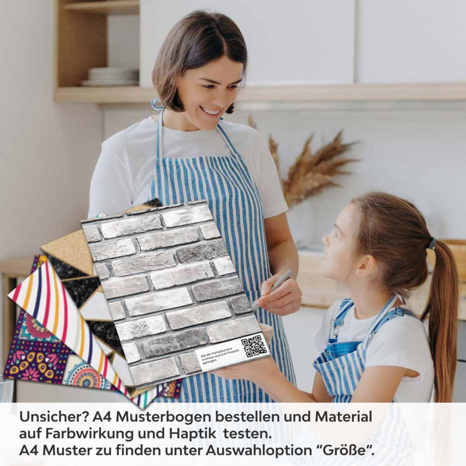 Küchenrückwand Folie Antike Backstein Struktur A4 Muster