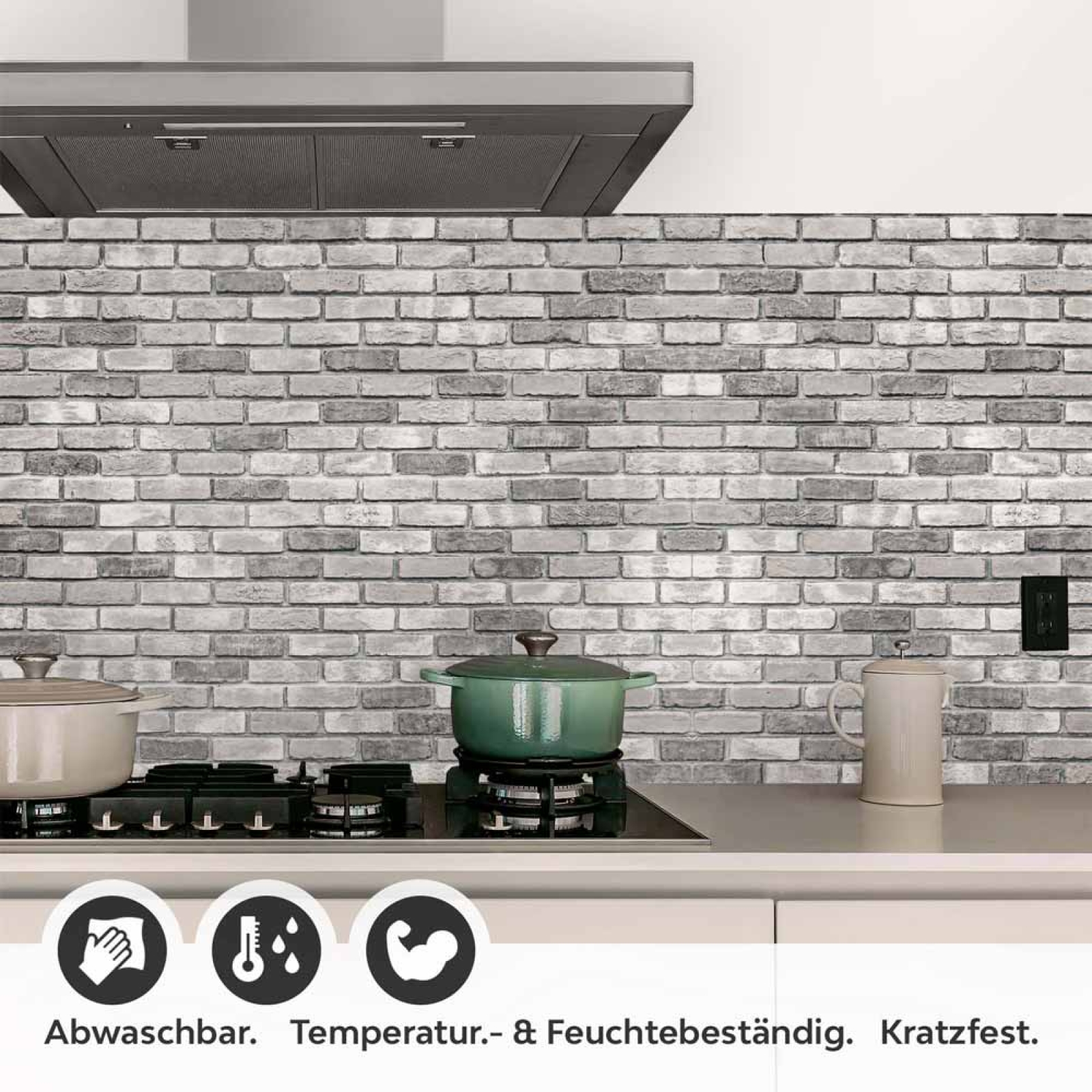 Küchenrückwand Folie Antike Backstein Struktur Detailbild 1