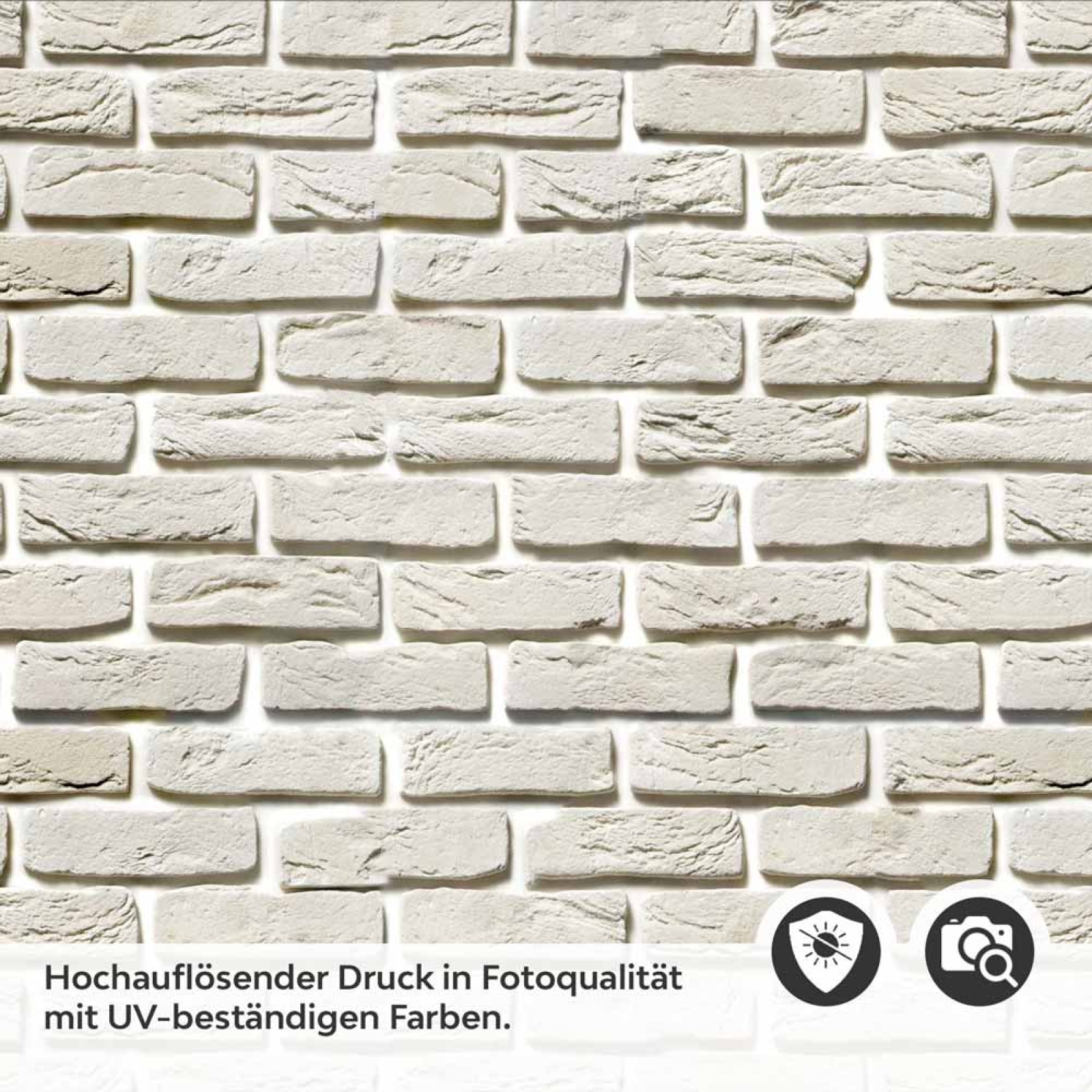 Küchenrückwand Folie Cremeweiße Mauersteine Detailbild 2