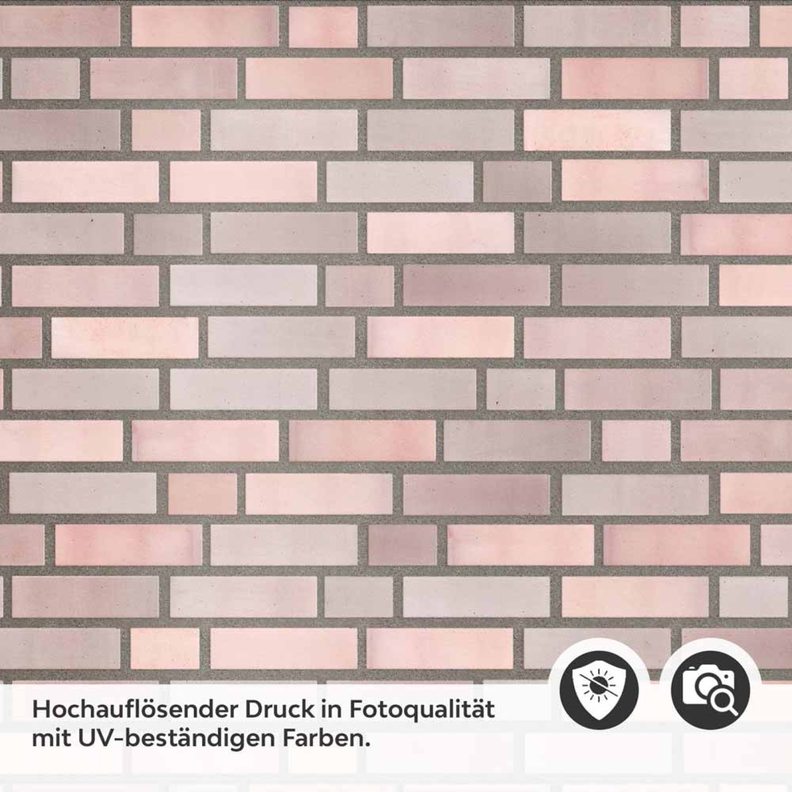 Küchenrückwand Folie Sanfte Rosé Ziegeloptik - Charmante Nuancen Detailbild 2