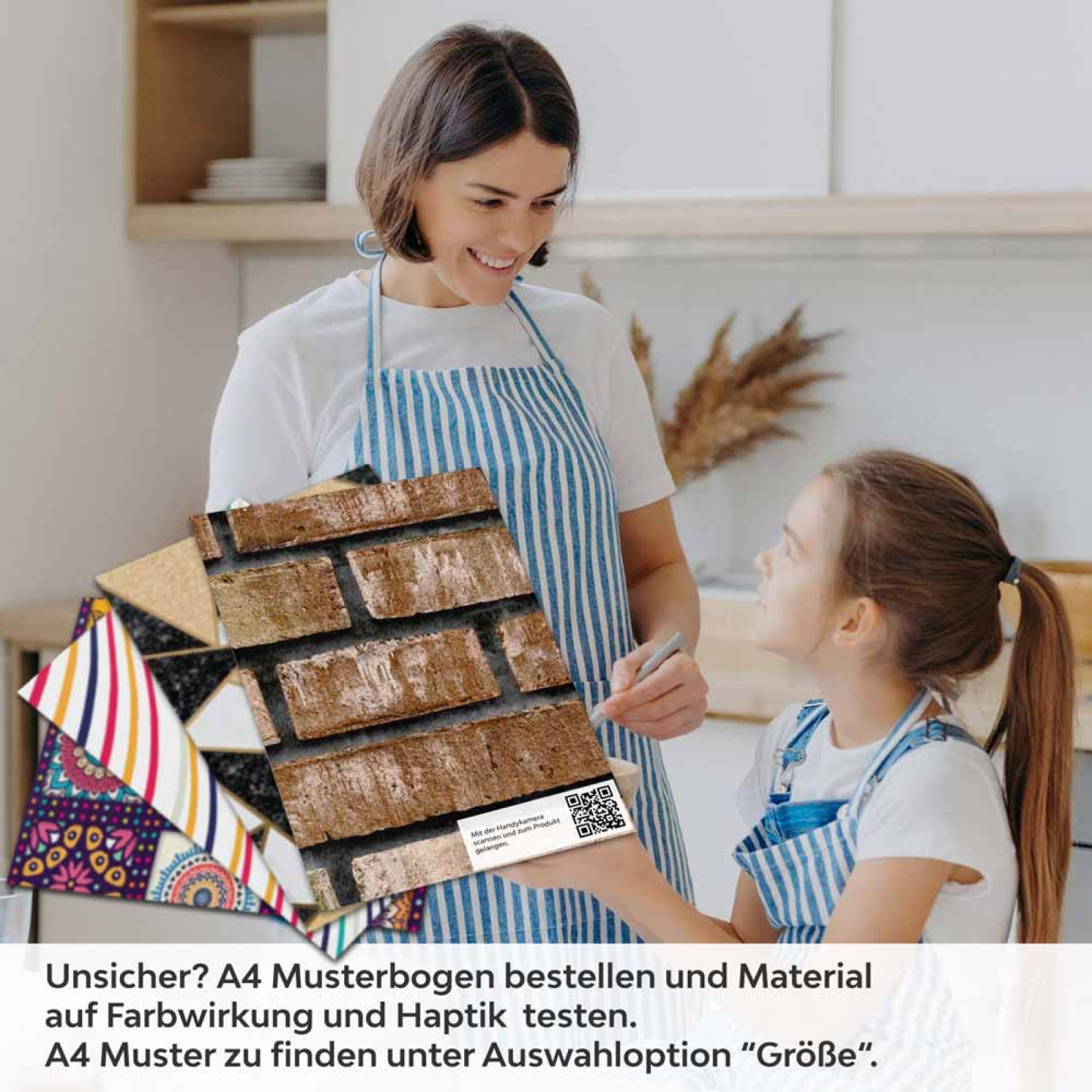 Küchenrückwand Folie Antike Naturziegel Steinwand A4 Muster