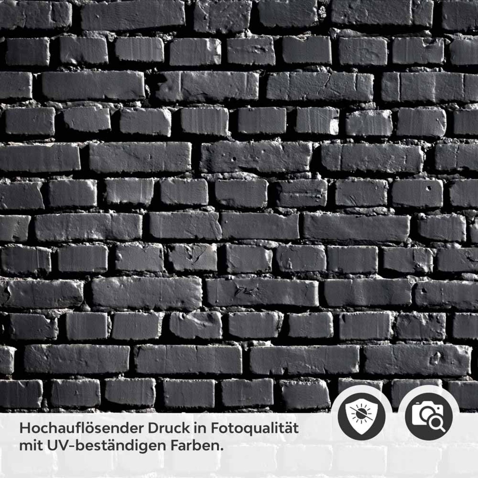 Küchenrückwand Folie Schwarze Backsteine Detailbild 2