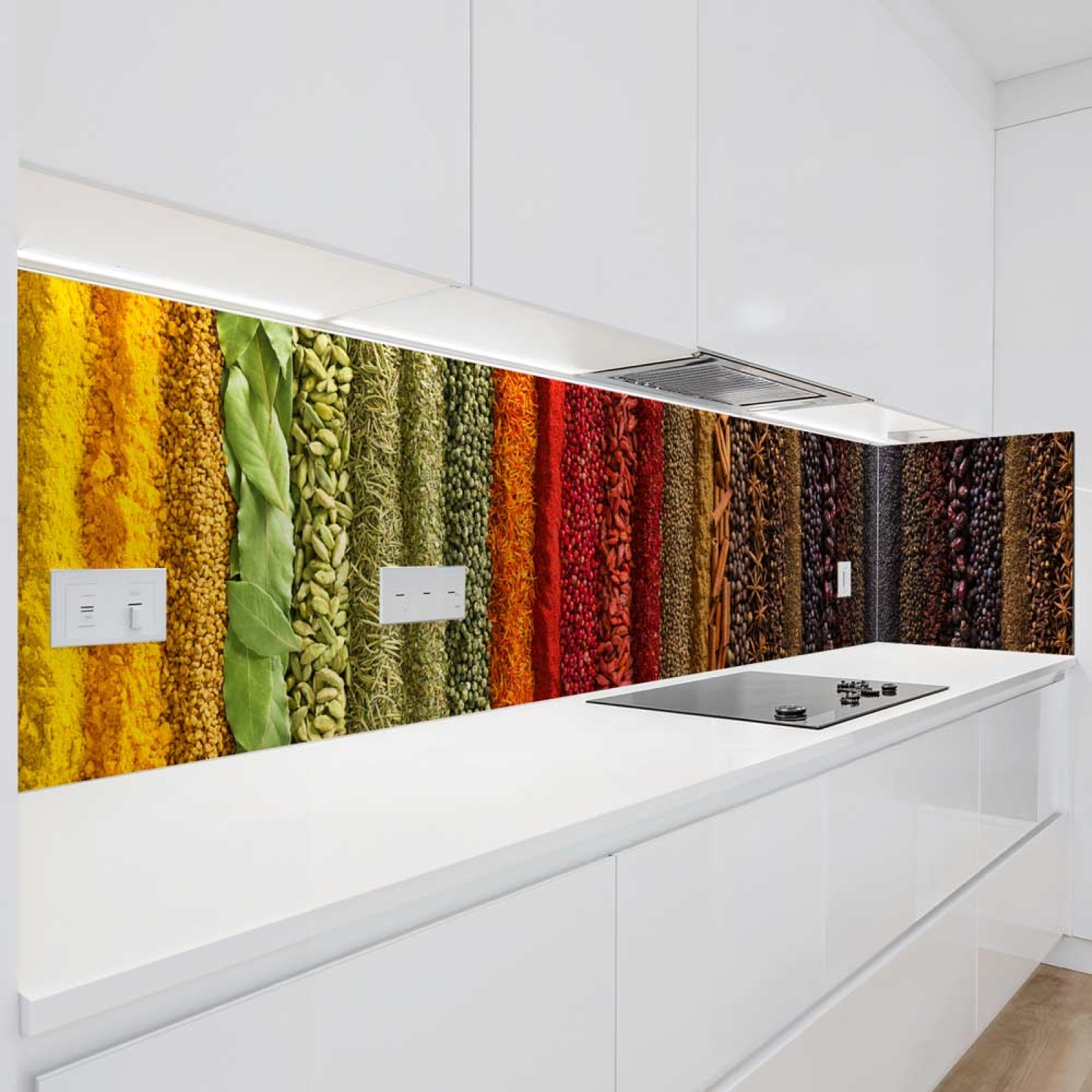 Küchenrückwand Platte Aromatische Gewürzstreifen Artikelbild 1