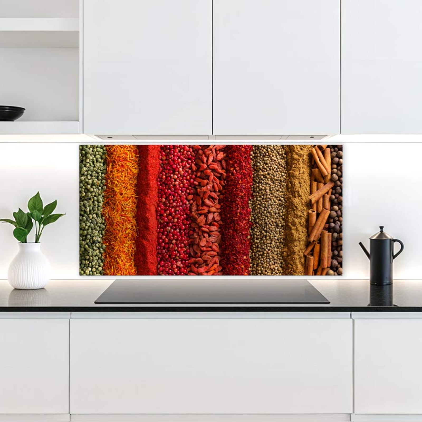 Küchenrückwand Platte Aromatische Gewürzstreifen Hauptbild 1
