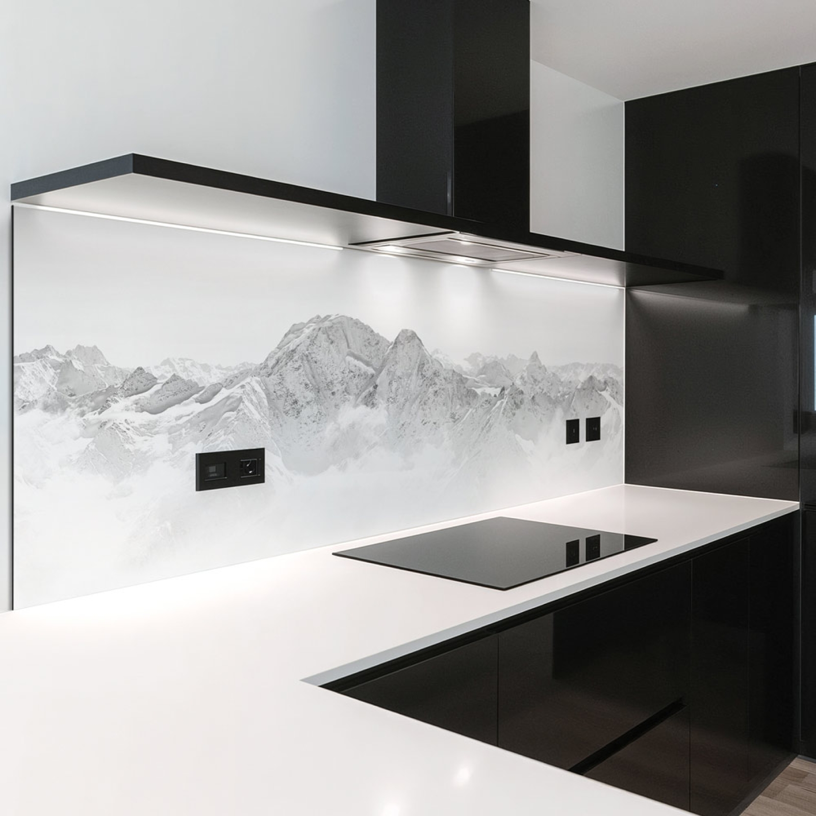 Küchenrückwand Platte Weiße Berge Artikelbild 1