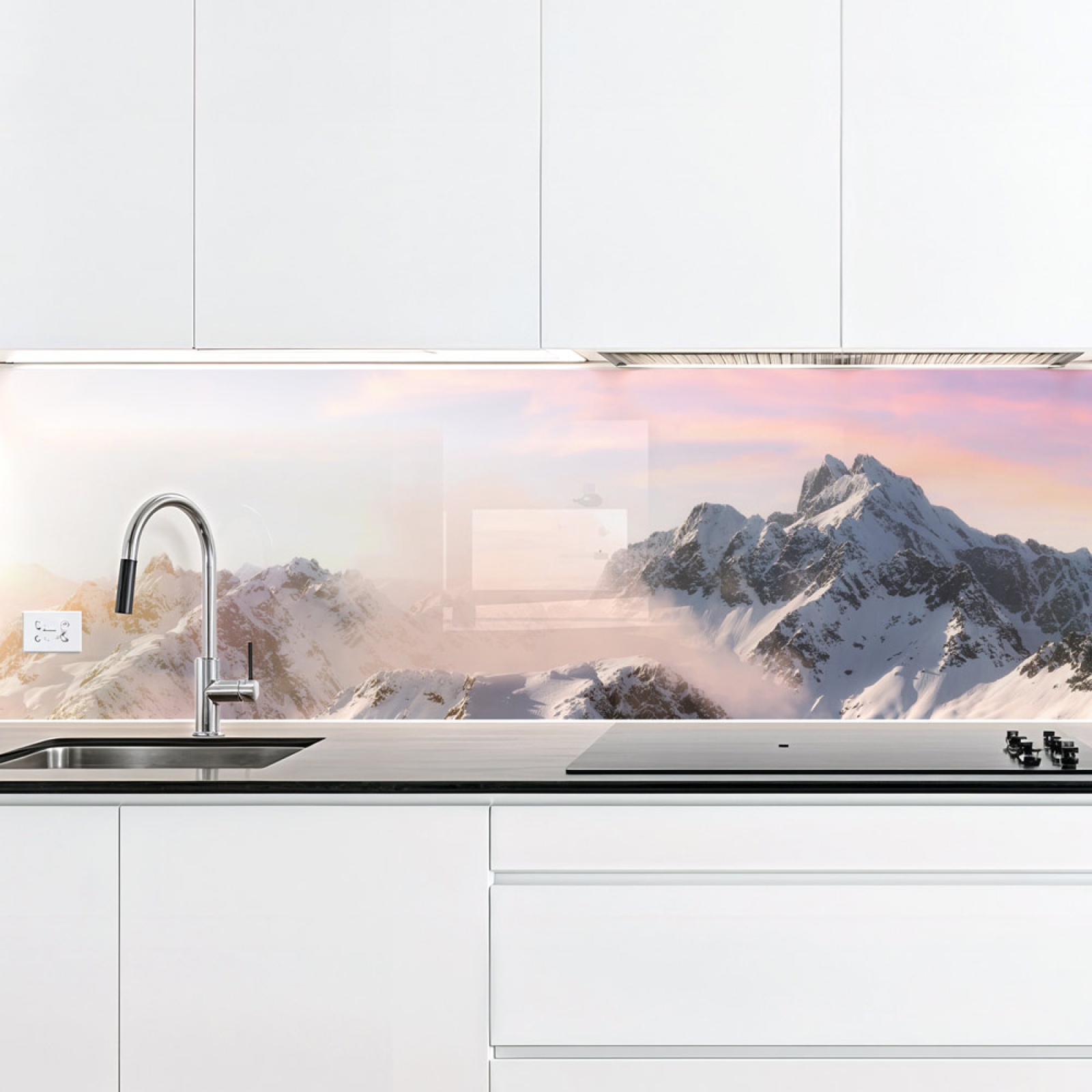 Küchenrückwand Platte Verschneite Bergspitze Artikelbild 2