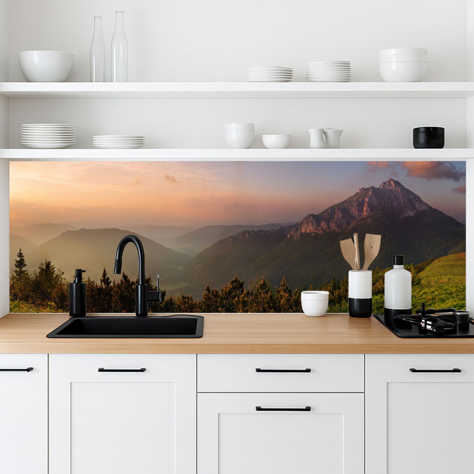 Küchenrückwand Platte Landschaft im Sonnenuntergang Artikelbild 2