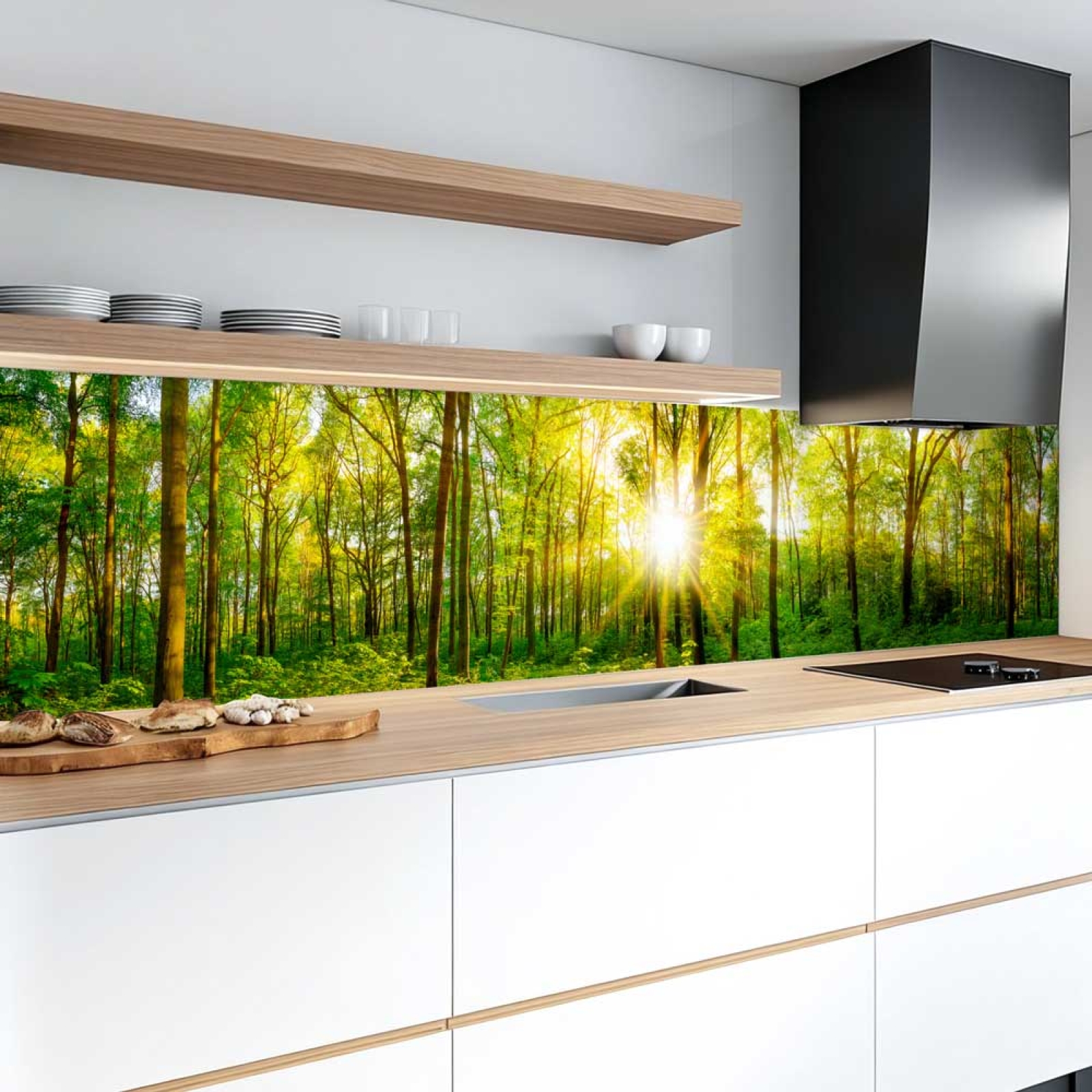 Küchenrückwand Platte Grüner Waldtraum Artikelbild 2
