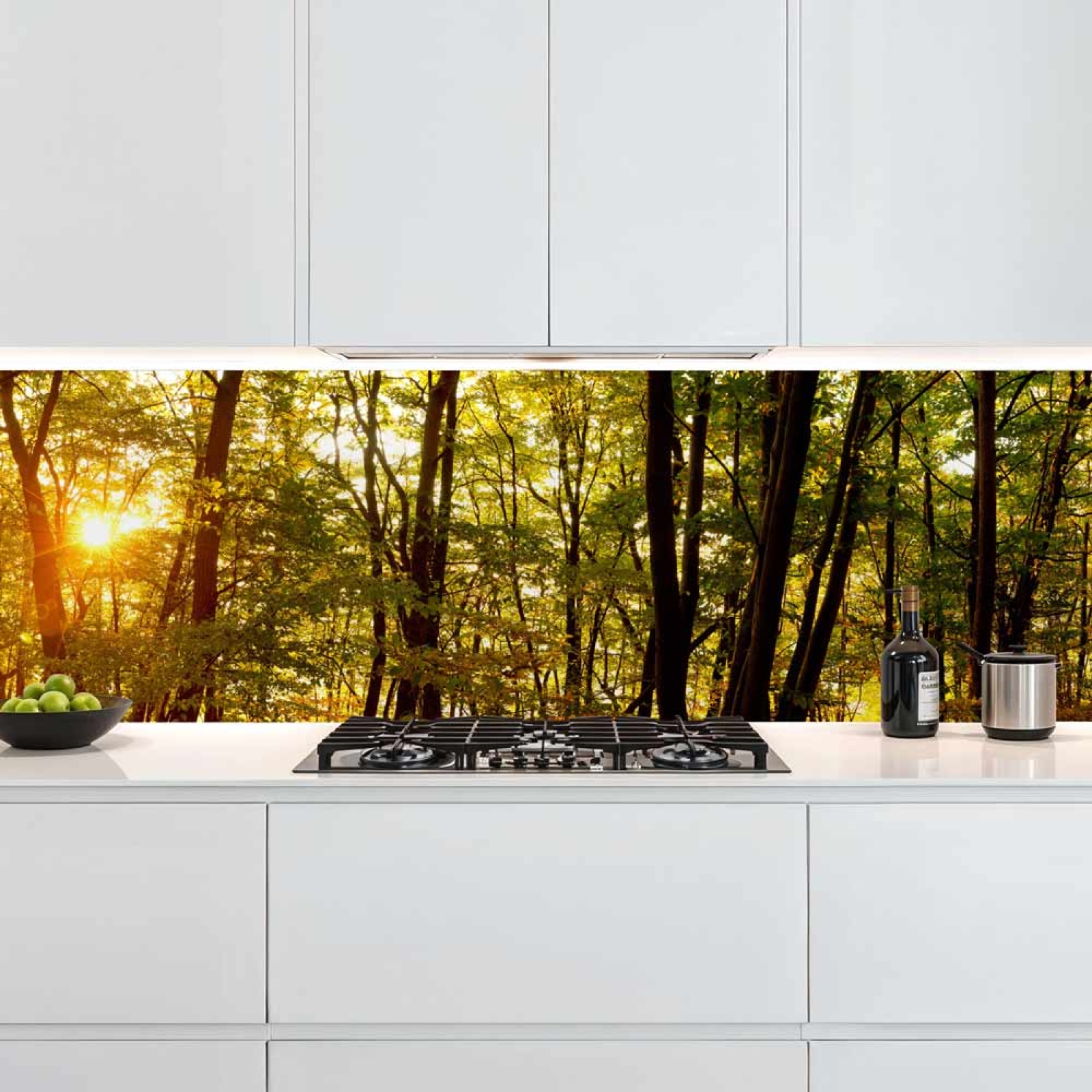 Küchenrückwand Platte Waldallee im Herbst Hauptbild 1