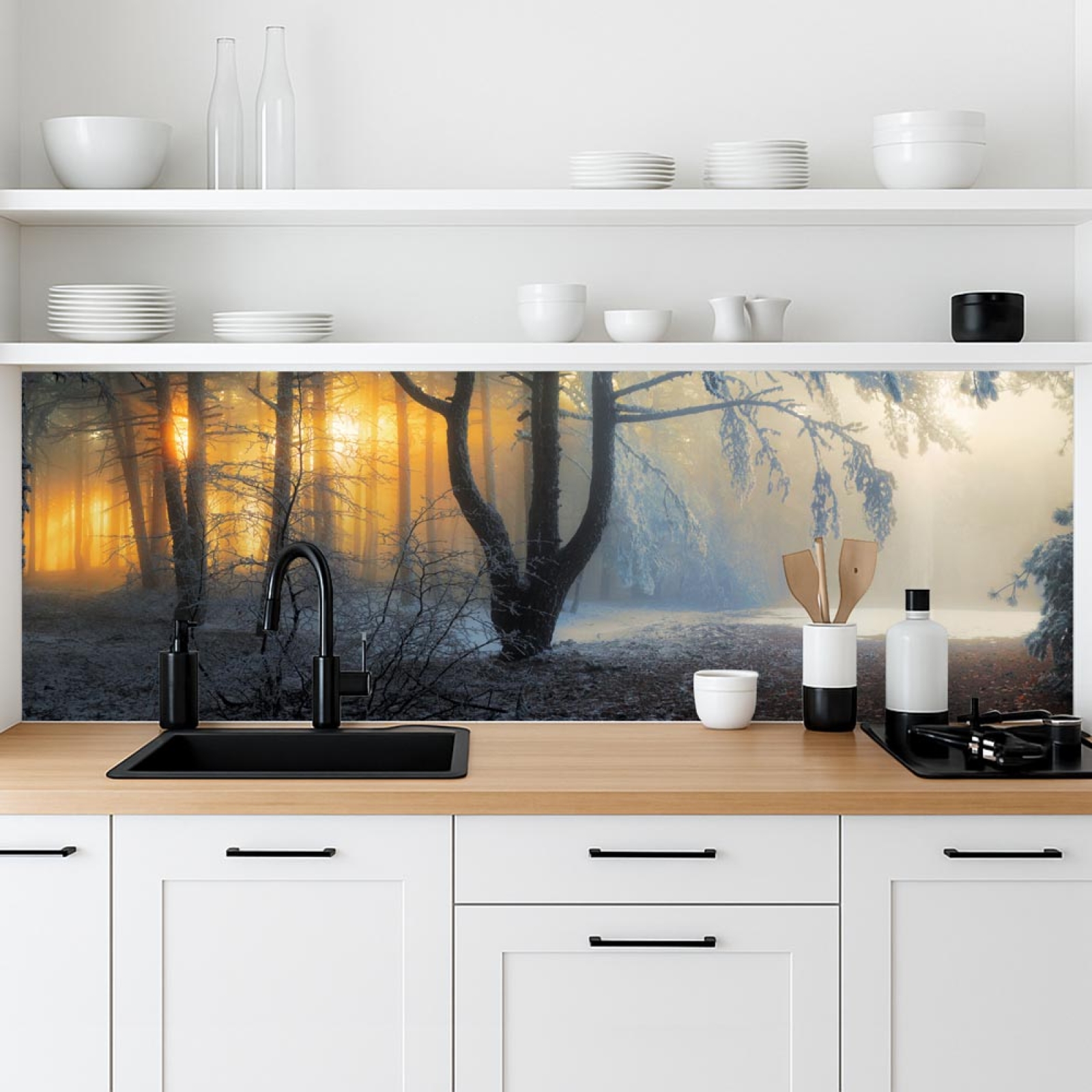 Küchenrückwand Platte Mystischer Winterwald Artikelbild 1