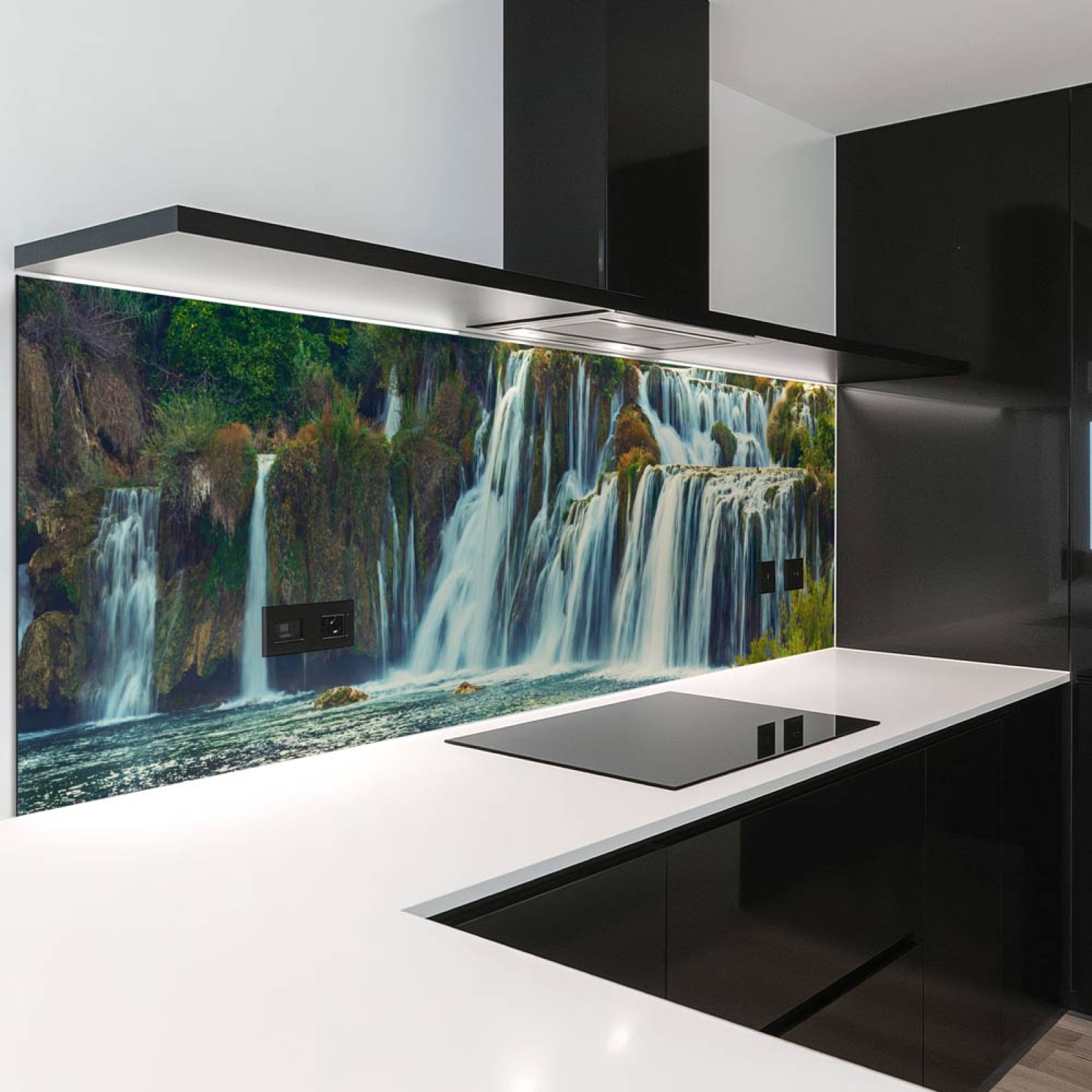 Küchenrückwand Platte Wasserfall im Wald Artikelbild 2