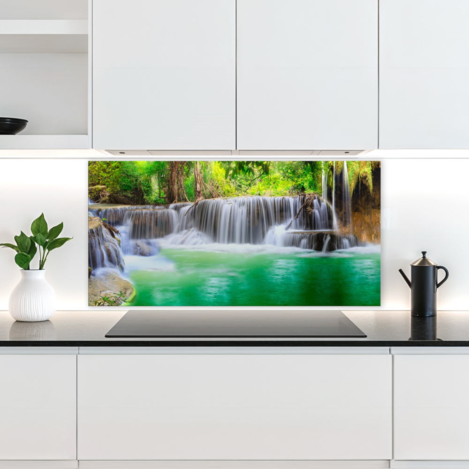 Küchenrückwand Platte Wasserfall im Tropischen Wald Artikelbild 2