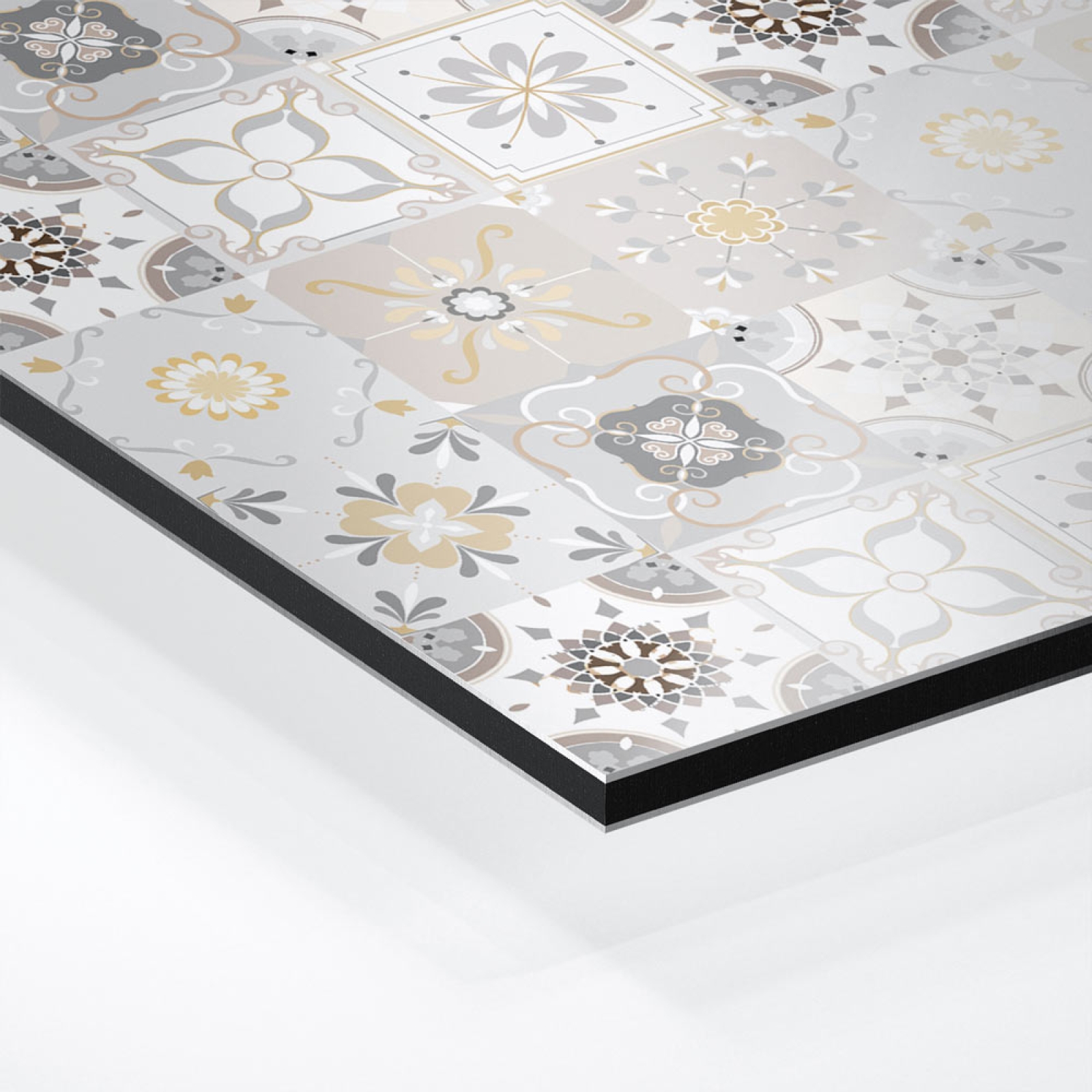 Küchenrückwand Platte Sanftes Beige Patchwork Mosaik Hover-Bild