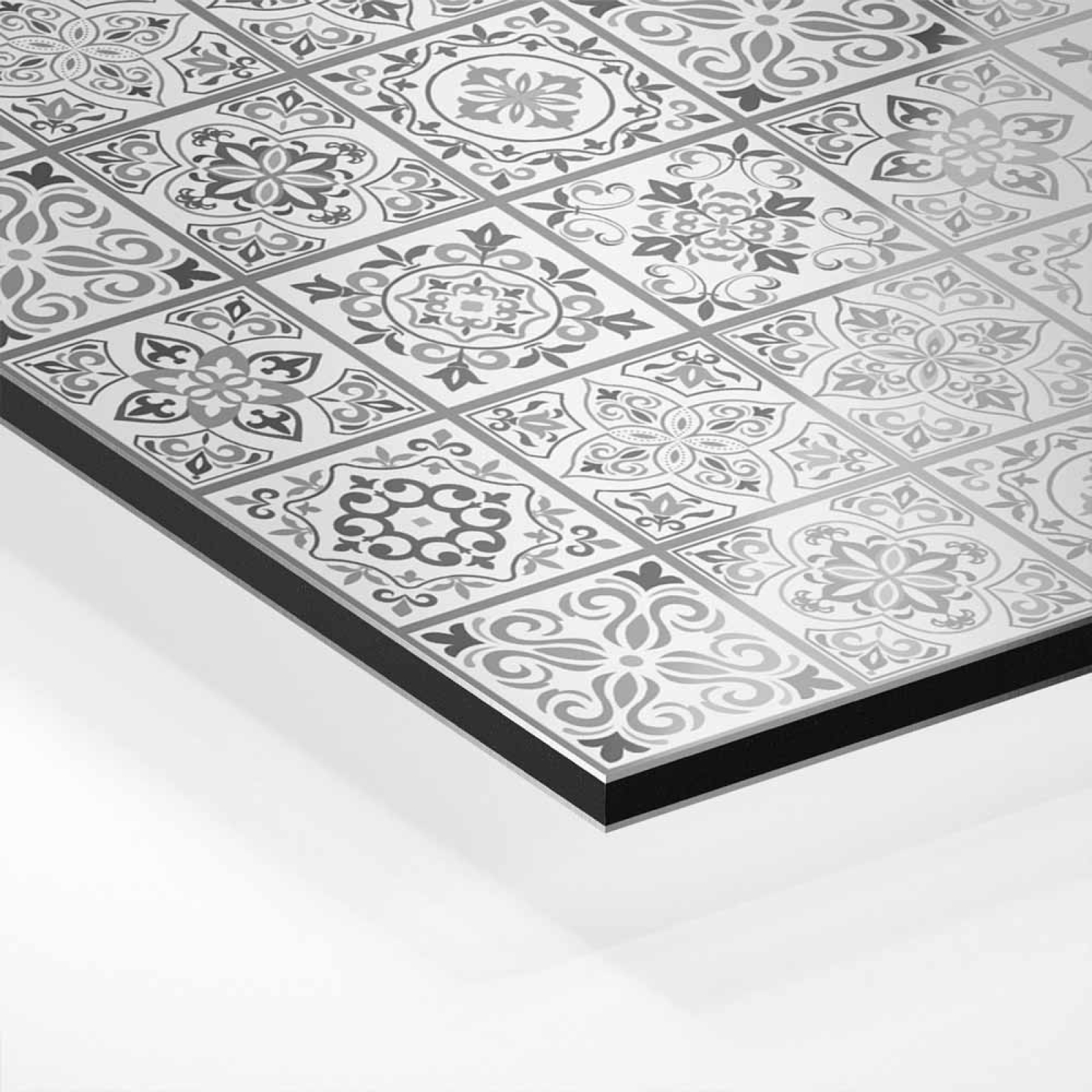 Küchenrückwand Platte Klassische Azulejo‑Kacheln in Grautönen Hover-Bild