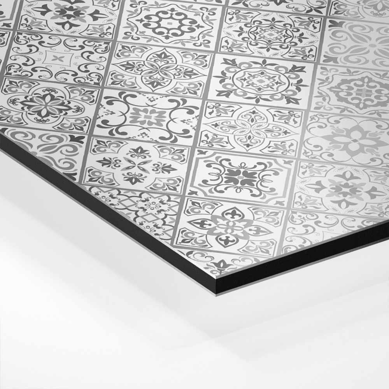 Küchenrückwand Platte Diagonales Graues Rautenmuster Hover-Bild