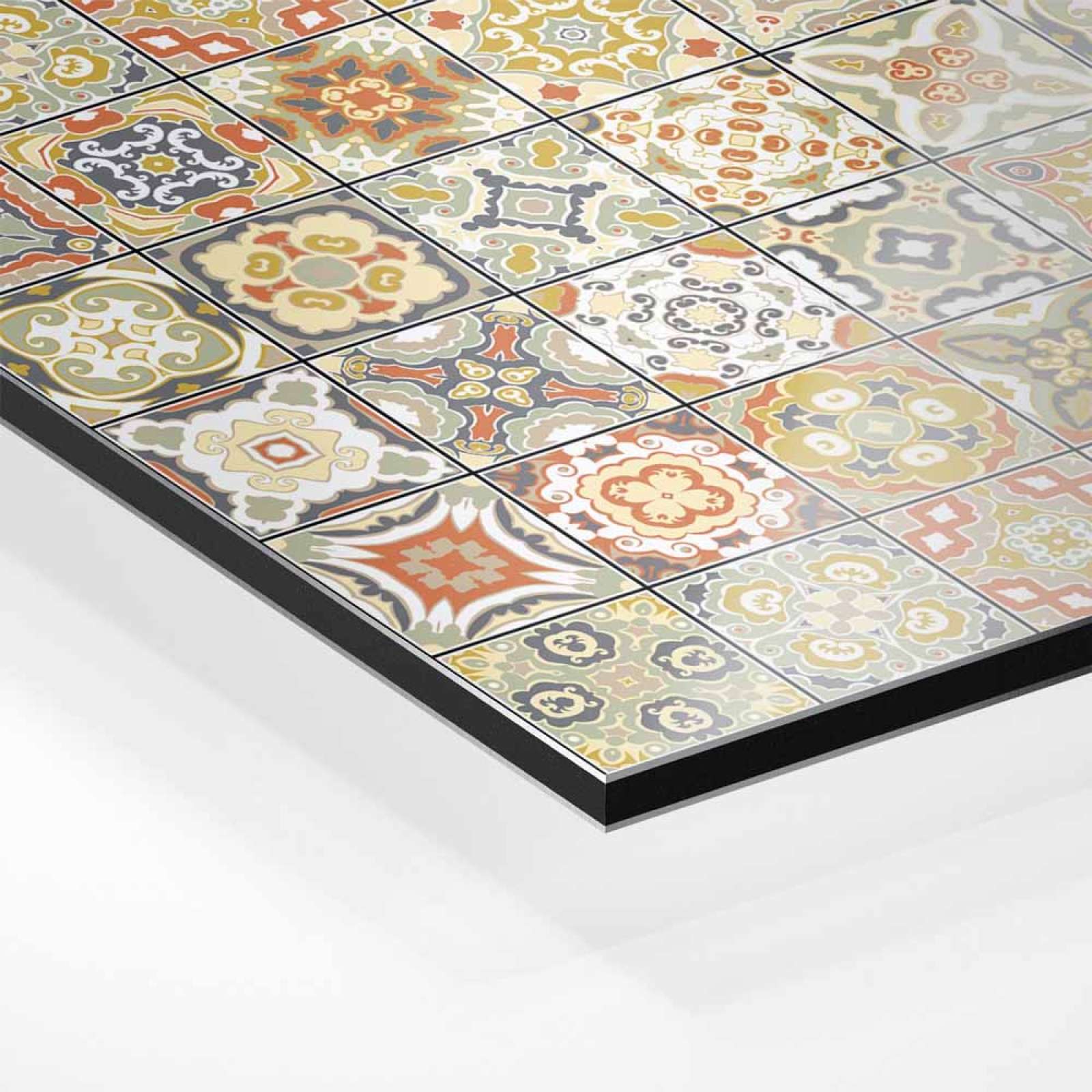 Küchenrückwand Platte Fliesenmuster in warmen Naturfarben Hover-Bild