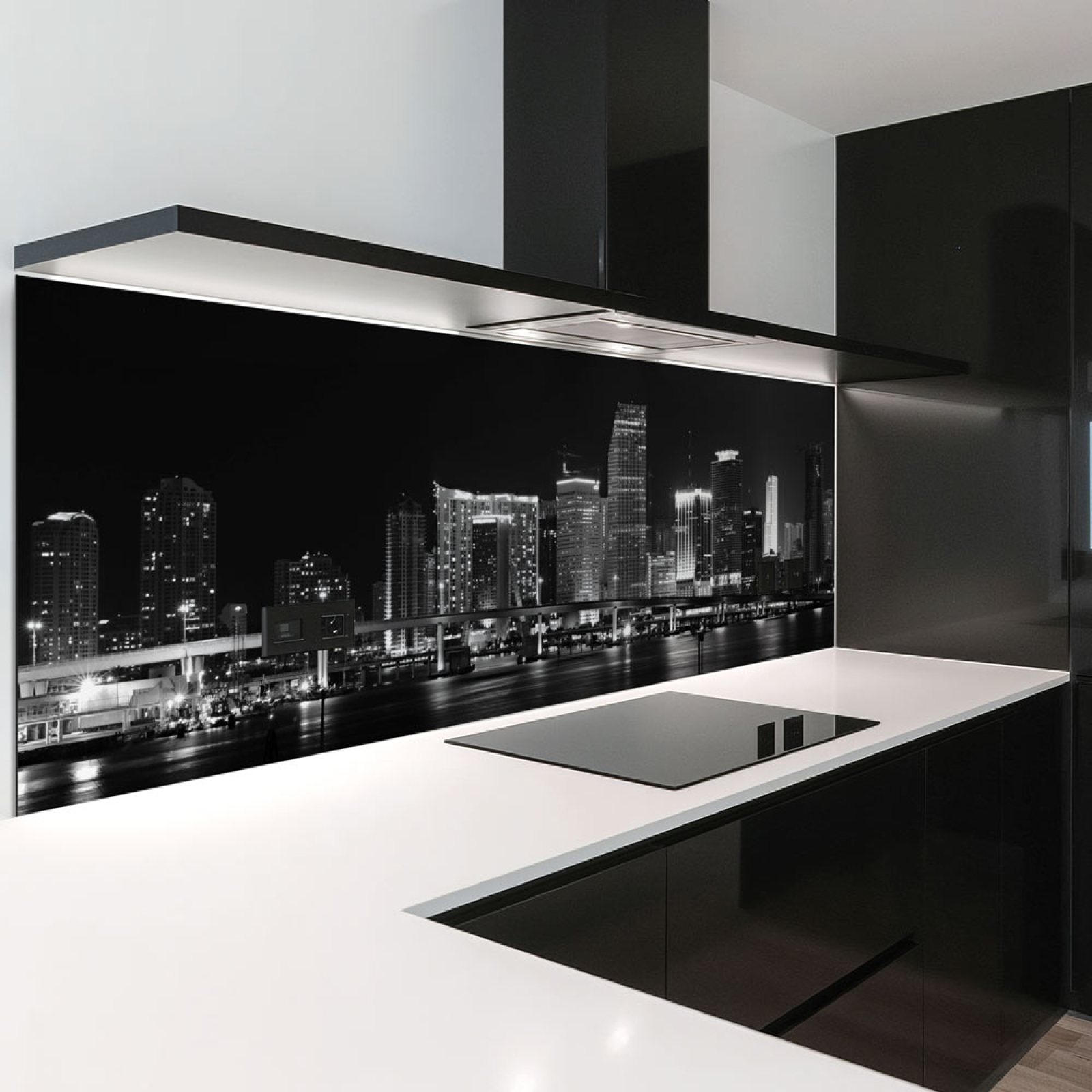 Küchenrückwand Platte Stadt bei Nacht Artikelbild 1