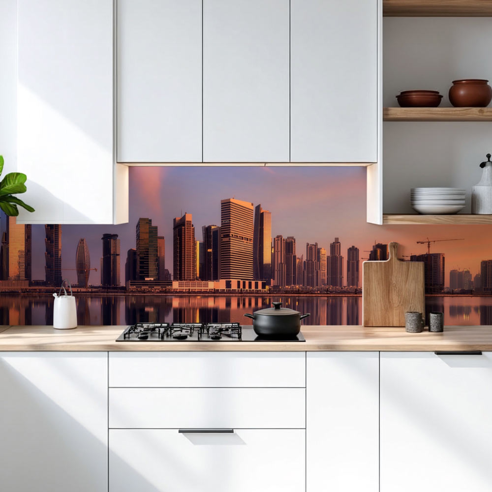 Küchenrückwand Platte Skylines im Morgenrot Artikelbild 2