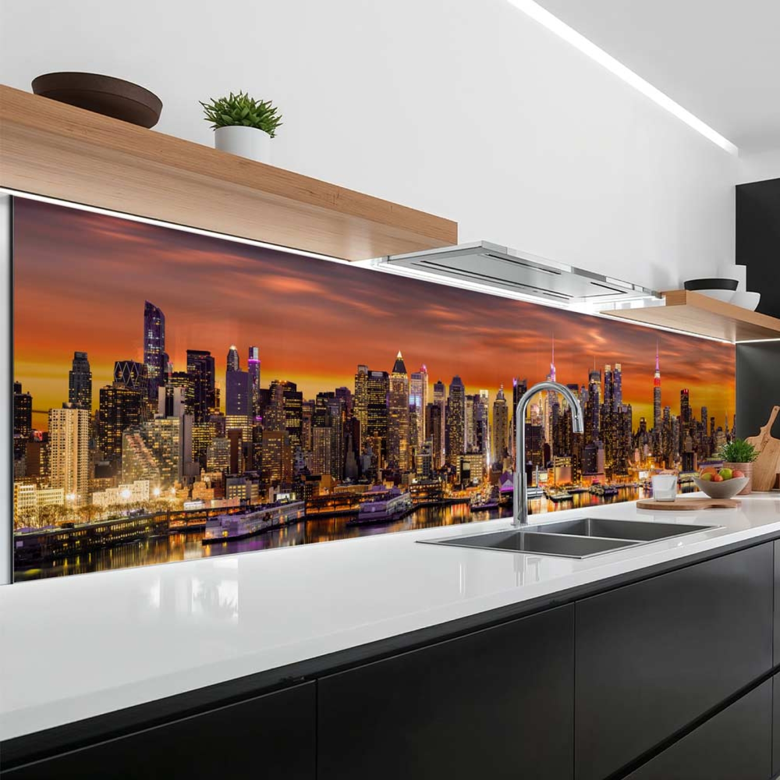 Küchenrückwand Platte Skylines & Hafen von NY Artikelbild 1