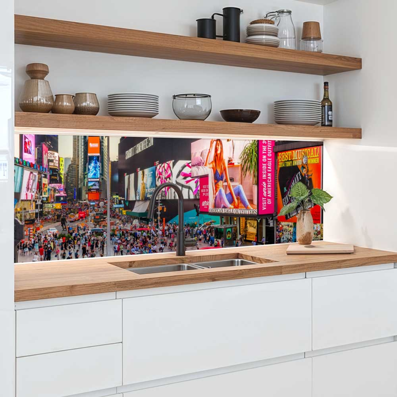 Küchenrückwand Platte Time Square bei Nacht Artikelbild 2